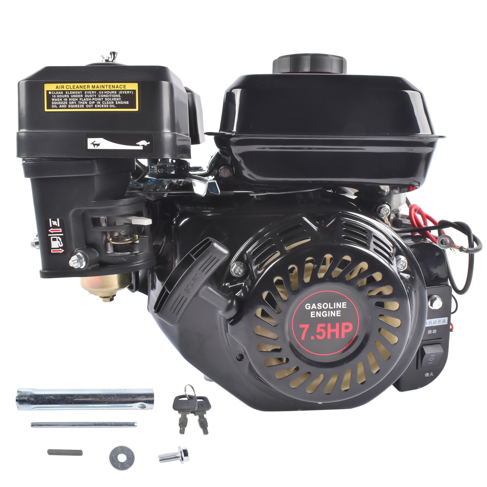7.5HP Electric Start Horizontal Engine 4-Stroke 212CC Go Kart Gas Engine Motor