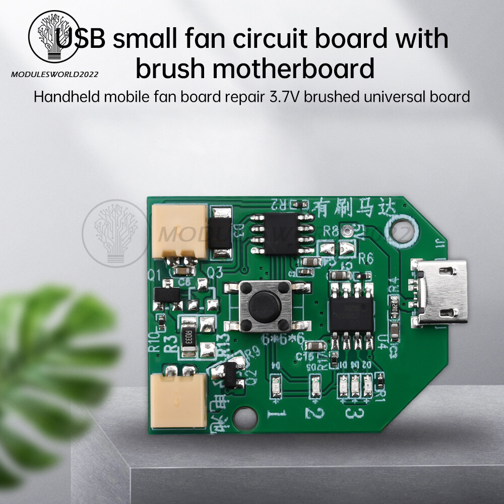 3.7V Universal USB Rechargeable Small Fan Circuit Board Mobile Fan Control Board
