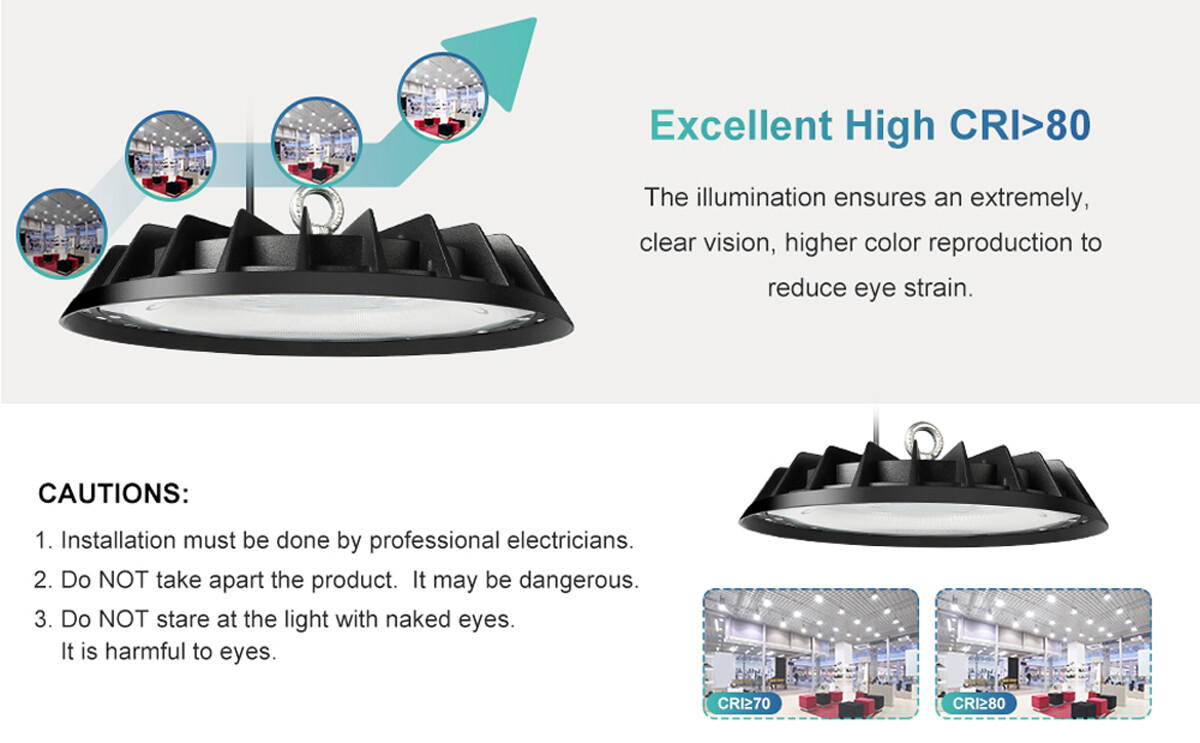 500W UFO Led High Bay Light Commercial Industrial Factory Warehouse Light 5000K
