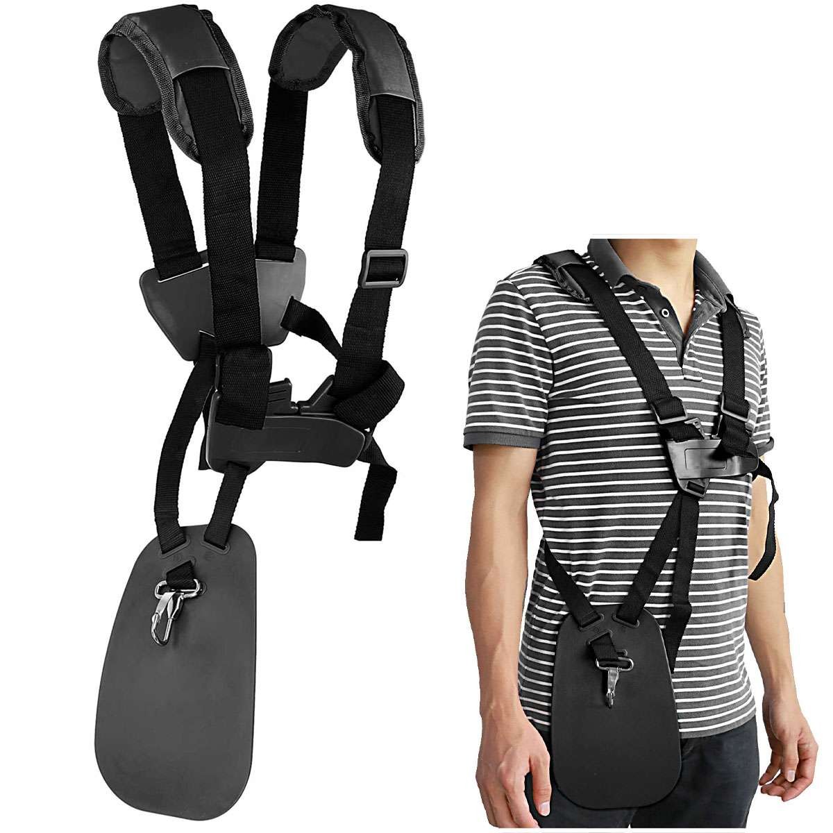 USA Double Shoulder Strimmer Padded Belt Harness Strap for Brush Cutter& Trimmer