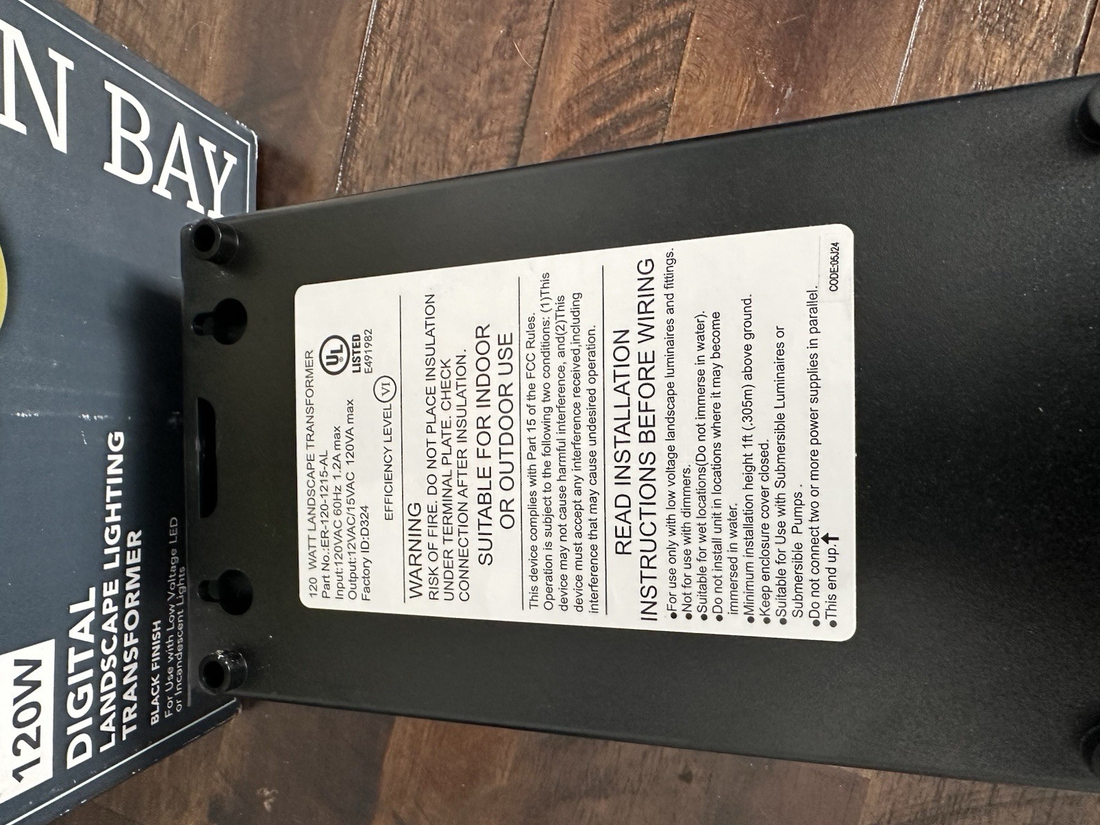 HAMPTON BAY 120W Landscape Lighting Transformer w/Dusk-to-Dawn 1011921002