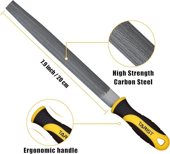 3Piece 8inches Carbon Steel Metal File Set Professional Carbon Steel File