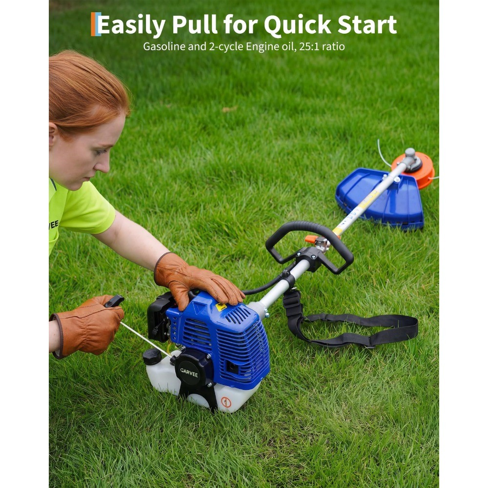 43cc/52cc Gas Powered Weed Wacker,3-in-1 Gas Weed Eater w/String Trimmer For Law
