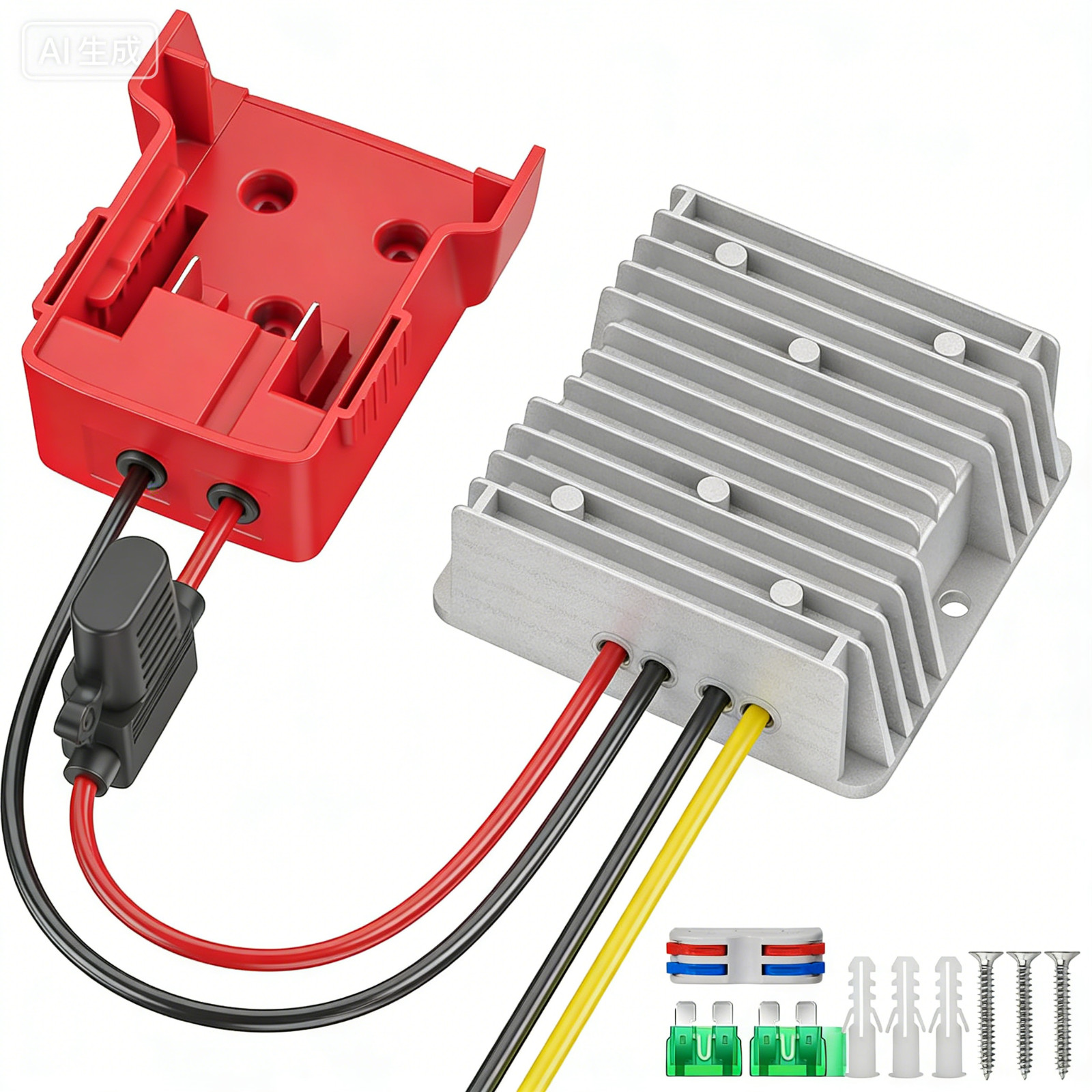 18V to 12V Step Down Converter Compatible with Milwaukee 18V Battery Adapter
