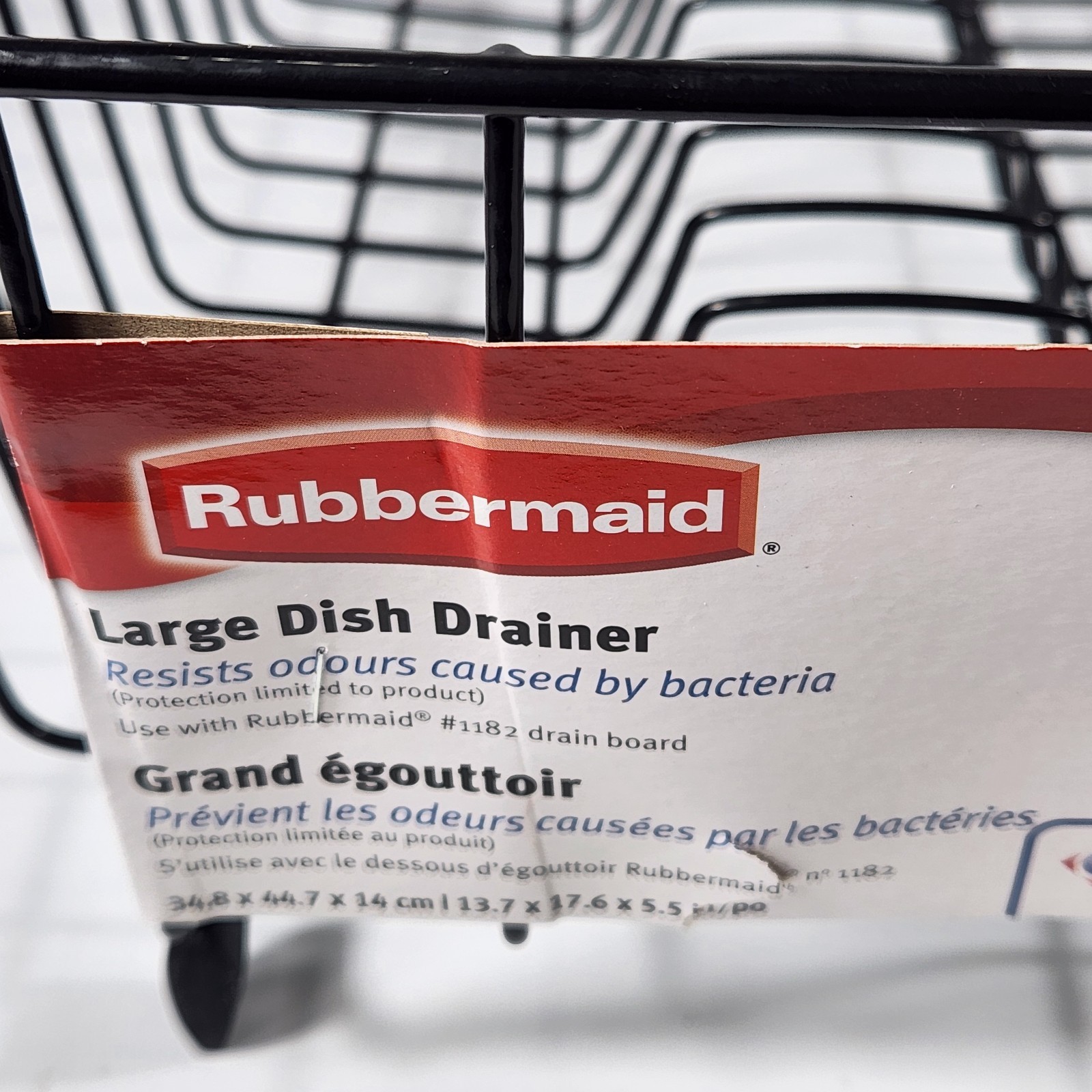 Rubbermaid 6032 Large Dish Drainer, Black Wire, Large, Dry Rack NEW
