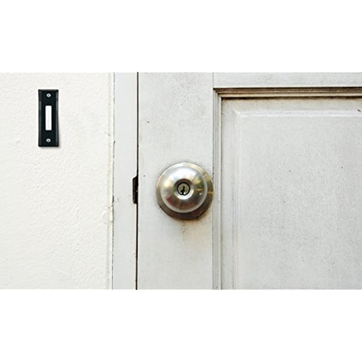 Heath Zenith SL-664-02 Wired Push Button, Black Finish with White Center Button