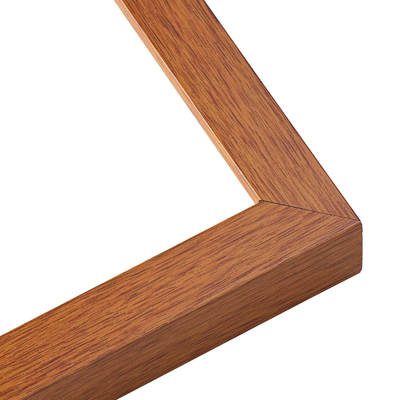 Square Modernist Brown Picture Frame – UV Acrylic, Backing, Hanging Hardware