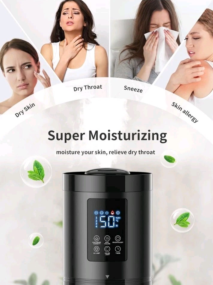 8L Smart Humidifier for Bedroom – 30dB Ultra Quiet, 60H Runtime, Aroma Diffuser