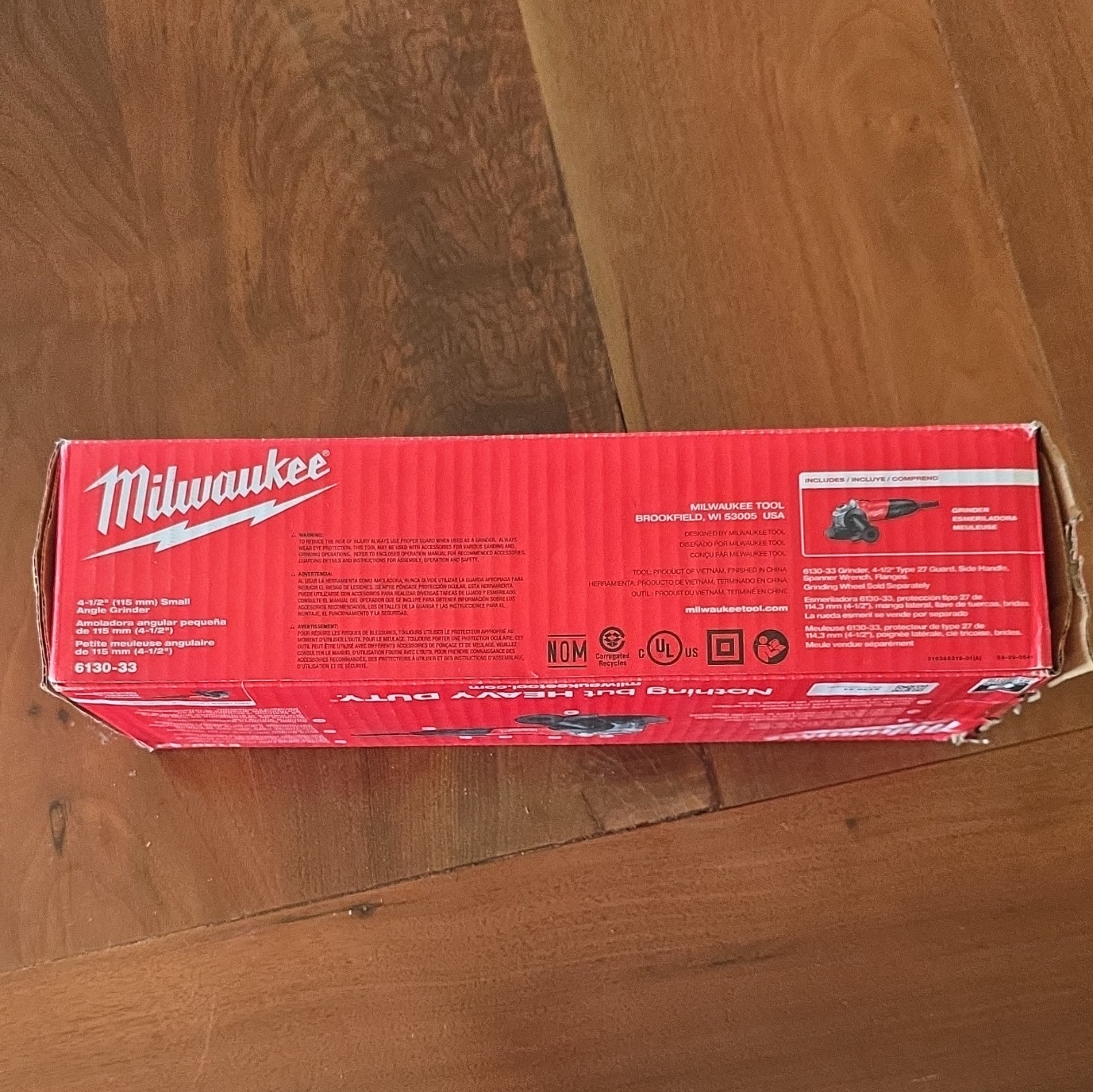 Milwaukee 6130-33 4-1/2in Corded Electric Small Angle Grinder
