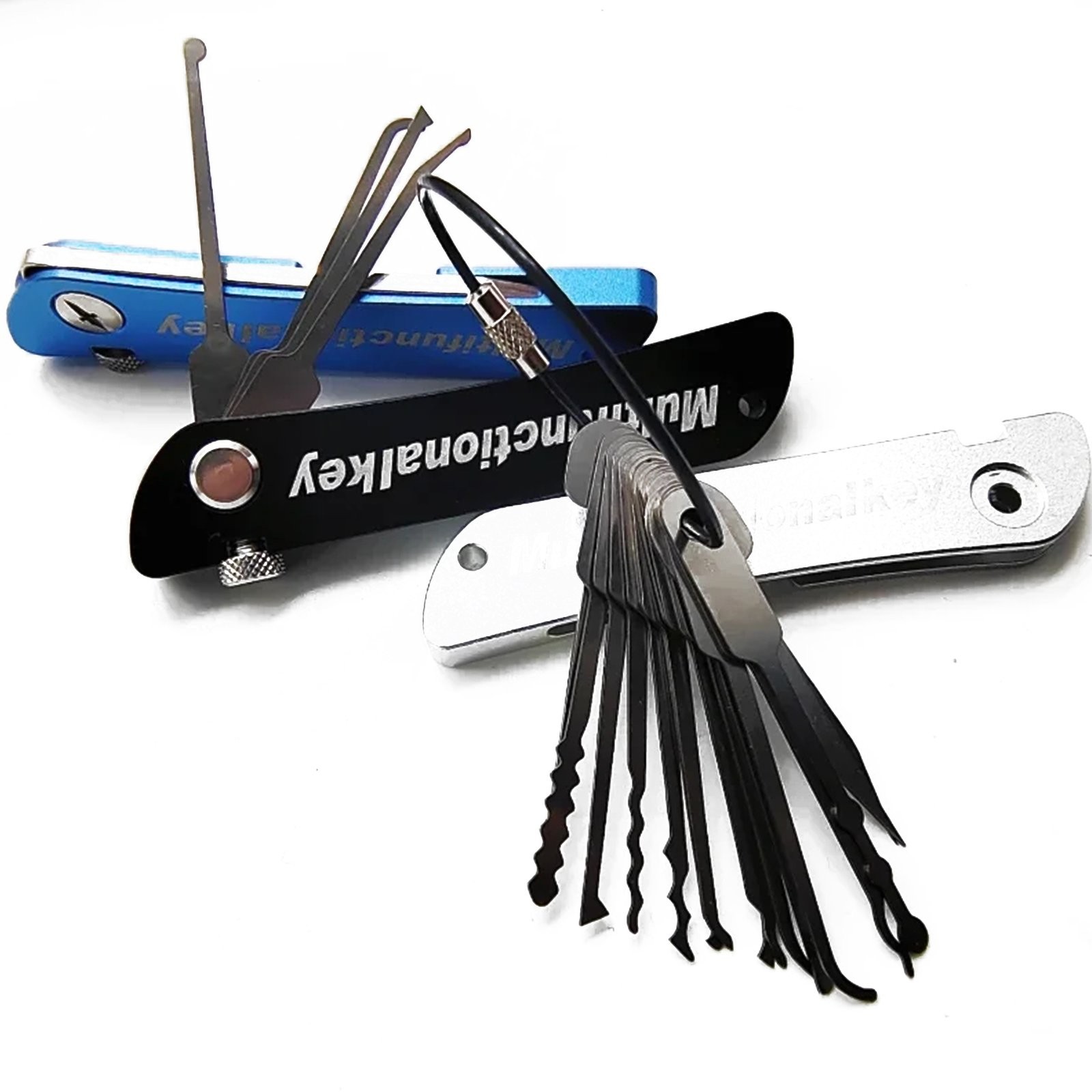 Multifunctional Stainless Steel 21in1Set Key Kit Transparent PadLock Optional