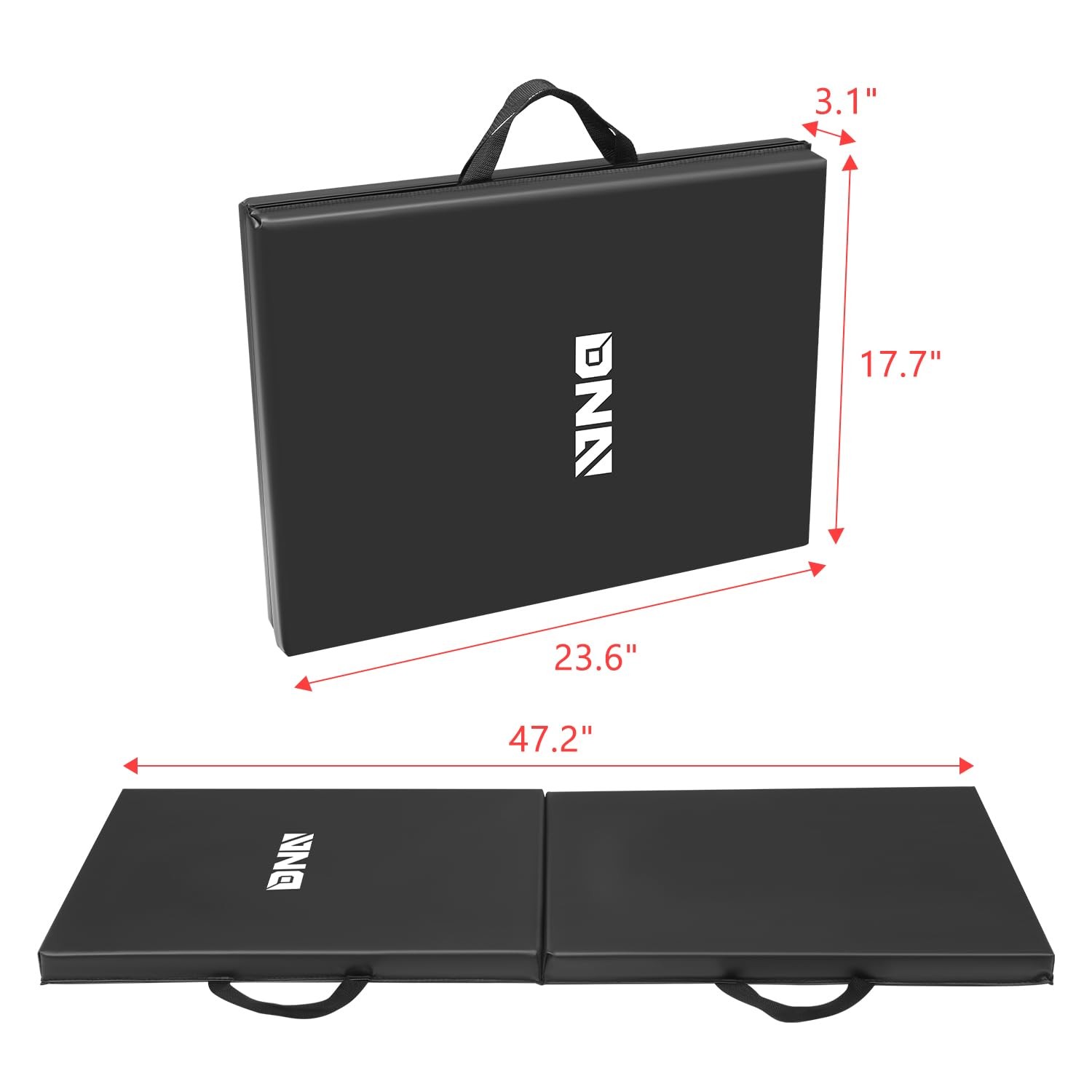 DNA Motoring Foldable Foam Kneeling Pad 43×17.7×1.6in Water Resistant Handle