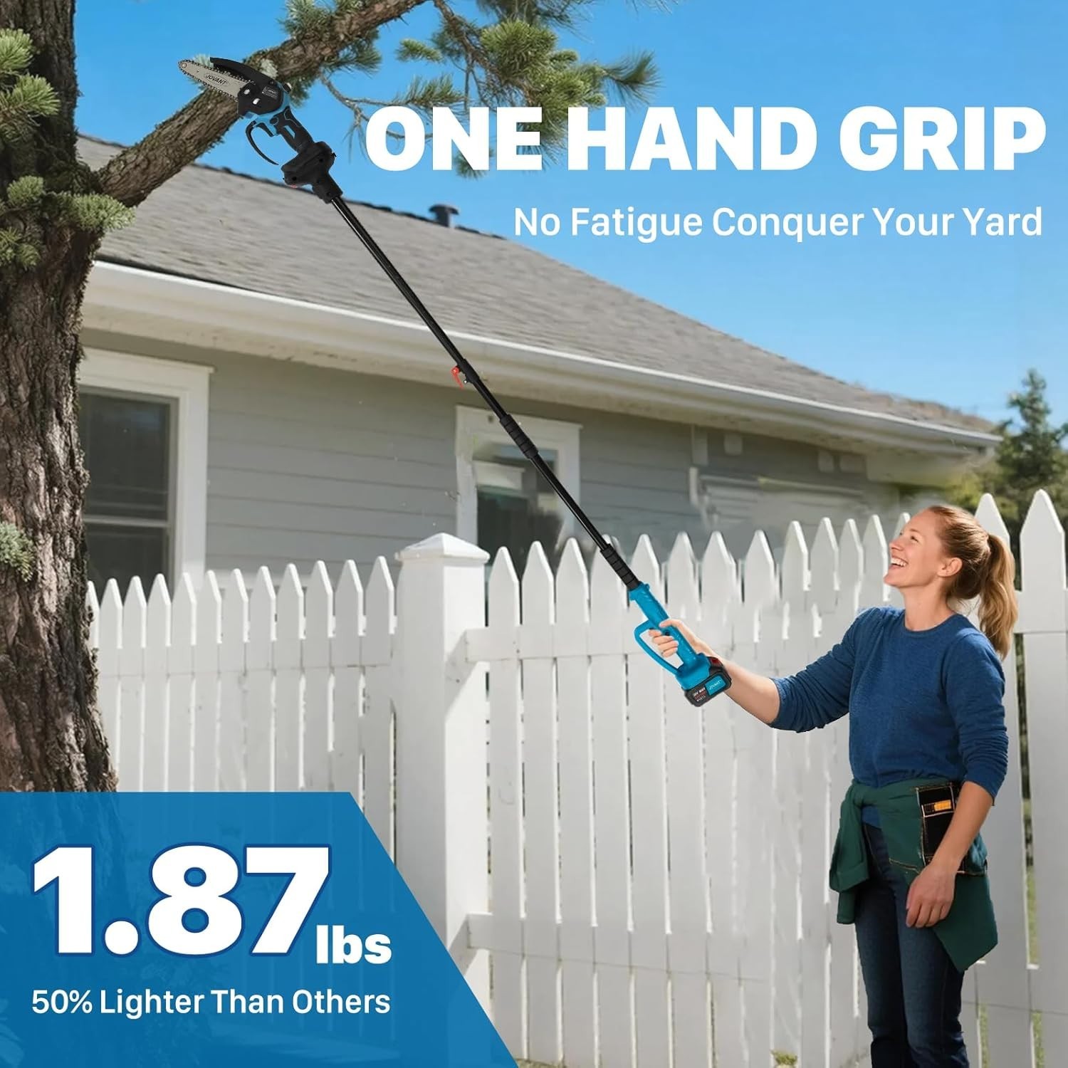 6 Inch 2-in-1 Mini Chainsaw Electric Cordless Pole Saws for Tree Trimming