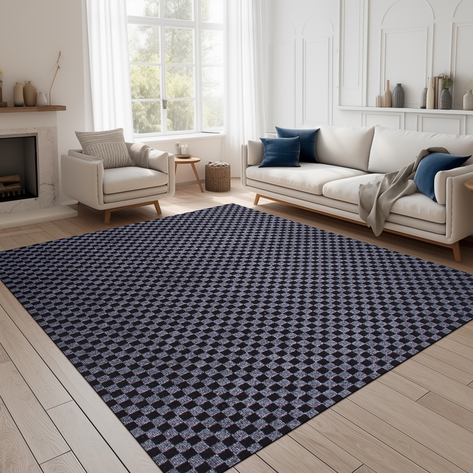 Runner Rug 2 x 6, 3 x 12 ft Hallway Non Slip Rubber Rugs for Kitchen Carpet