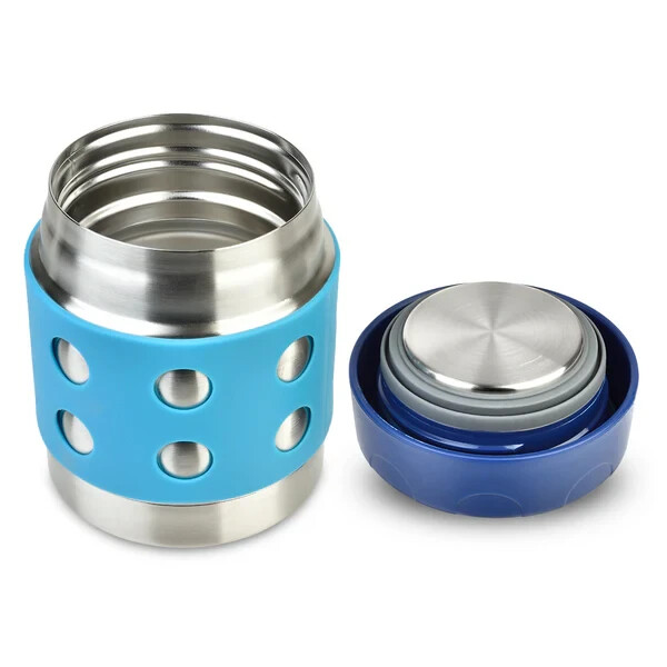 8oz Pink or Blue Dots Jar LUNCH BOTS Triple Insulated Hot/Cold Container Thermos