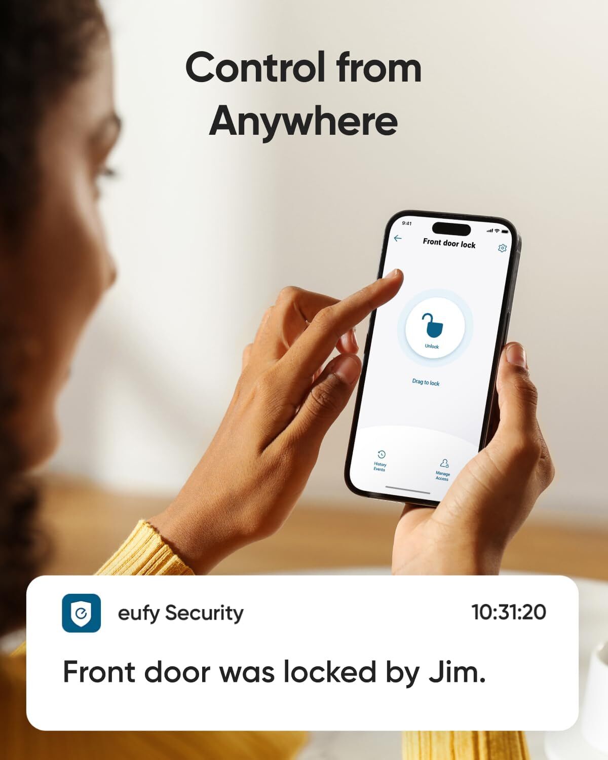 eufy Security Smart Lock Touch& Wi-Fi w/ Wireless Video Doorbell 2K Camera+Chime