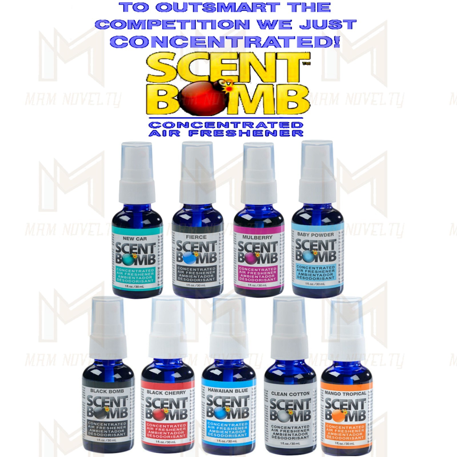 BUY 3 GET 2 FREE Scent Bomb 100% Concentrated Air Freshener 1oz Car & Home Spray