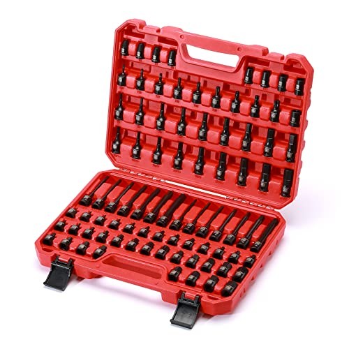 3/8″ Drive Master Hex Bit Impact Socket Set, Solid One Piece Construction,