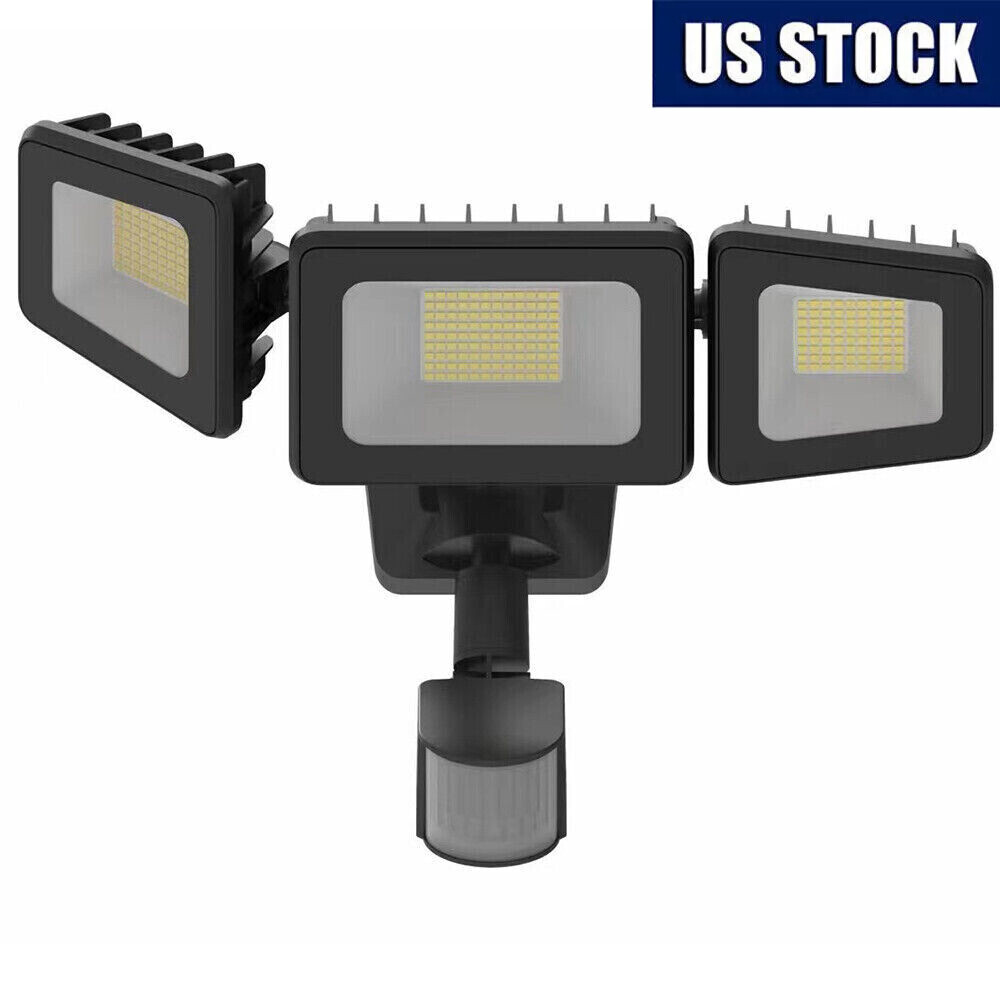120W Ultra Bright 12000LM 4500K Motion Sensor Outdoor LED Security Flood Lights