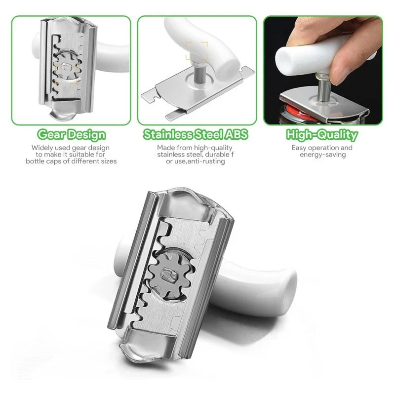 Jar Lid Bottle Opener Can Adjustable Remover Stainless Steel Twist Off Grip Easy