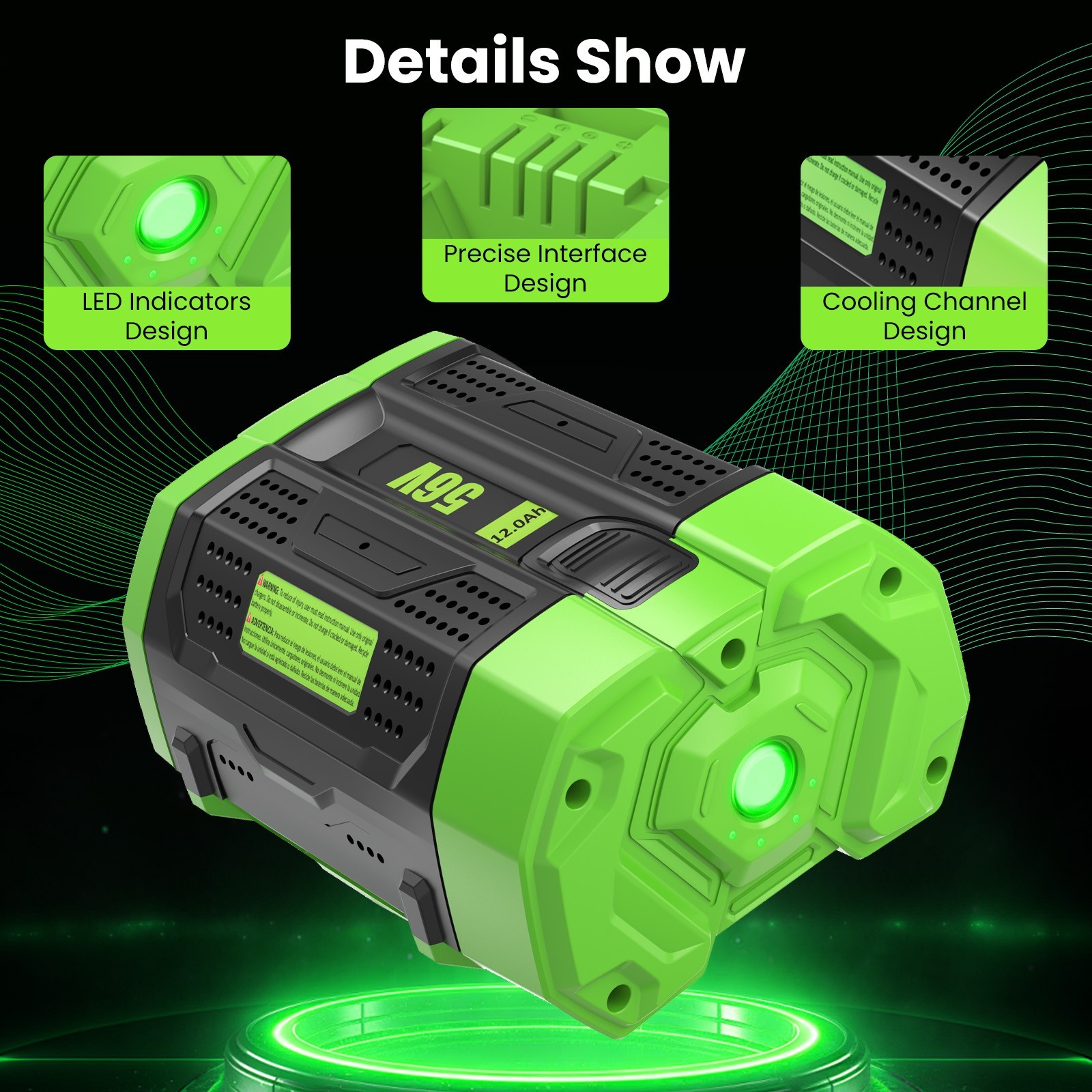 1~2PACK 56V 12.0Ah upgrade For EGO BA5600T Power + 56V 10Ah Lithium New Battery