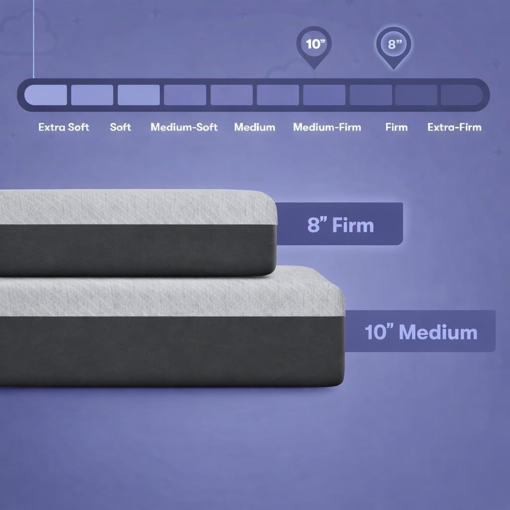 Celestial Sleep 8 Inch RV Short Queen Mattress, Made in the USA, Certipur-Us®, O