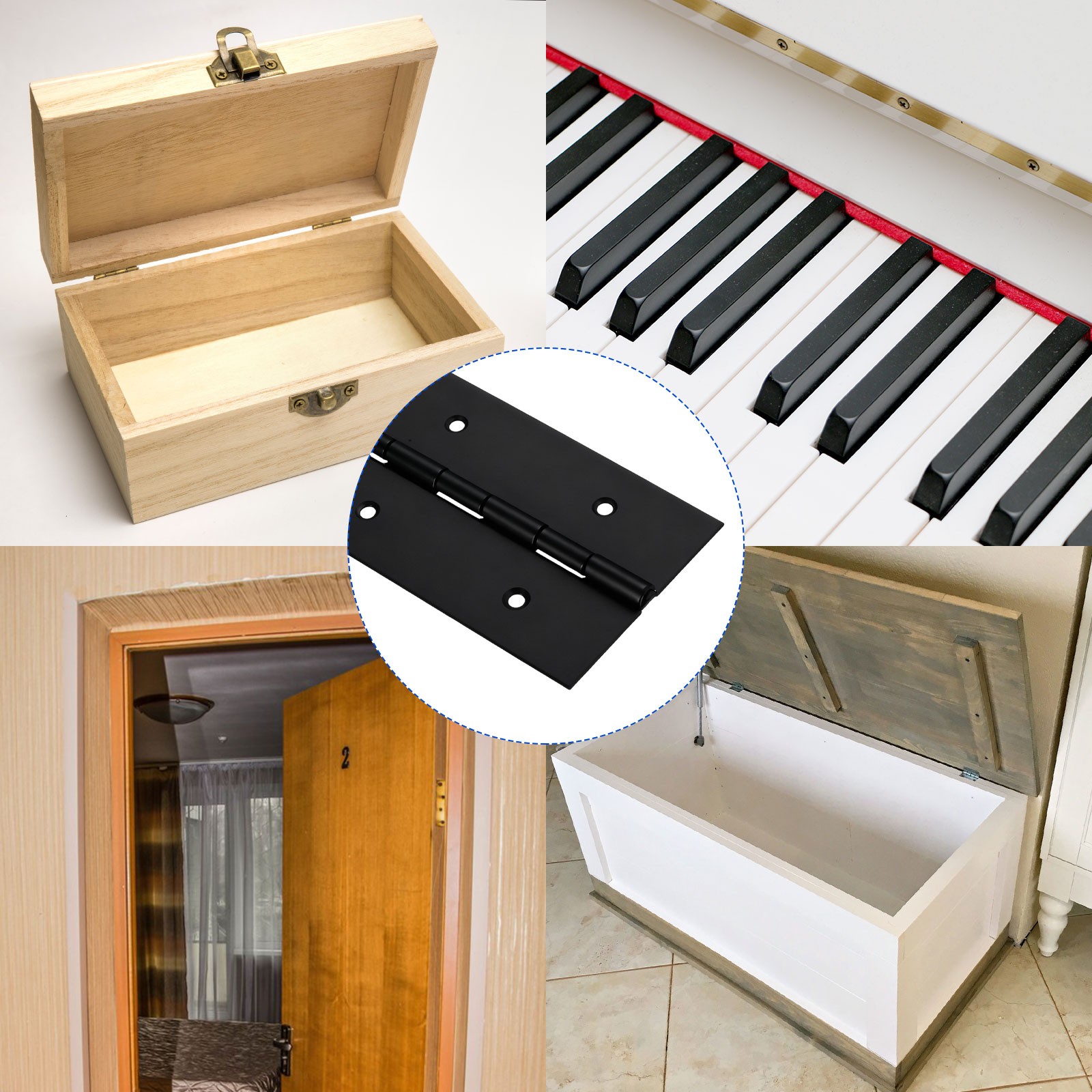 Stainless Steel Piano Hinge 36 Inch x 3 Inch Continuous Hinge Black