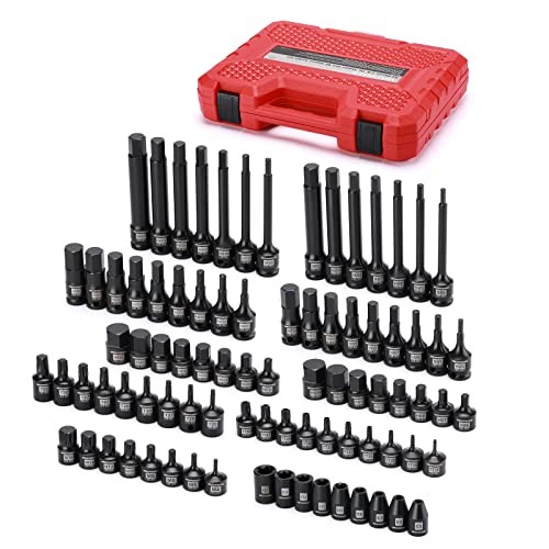3/8″ Drive Master Hex Bit Impact Socket Set, Solid One Piece Construction,