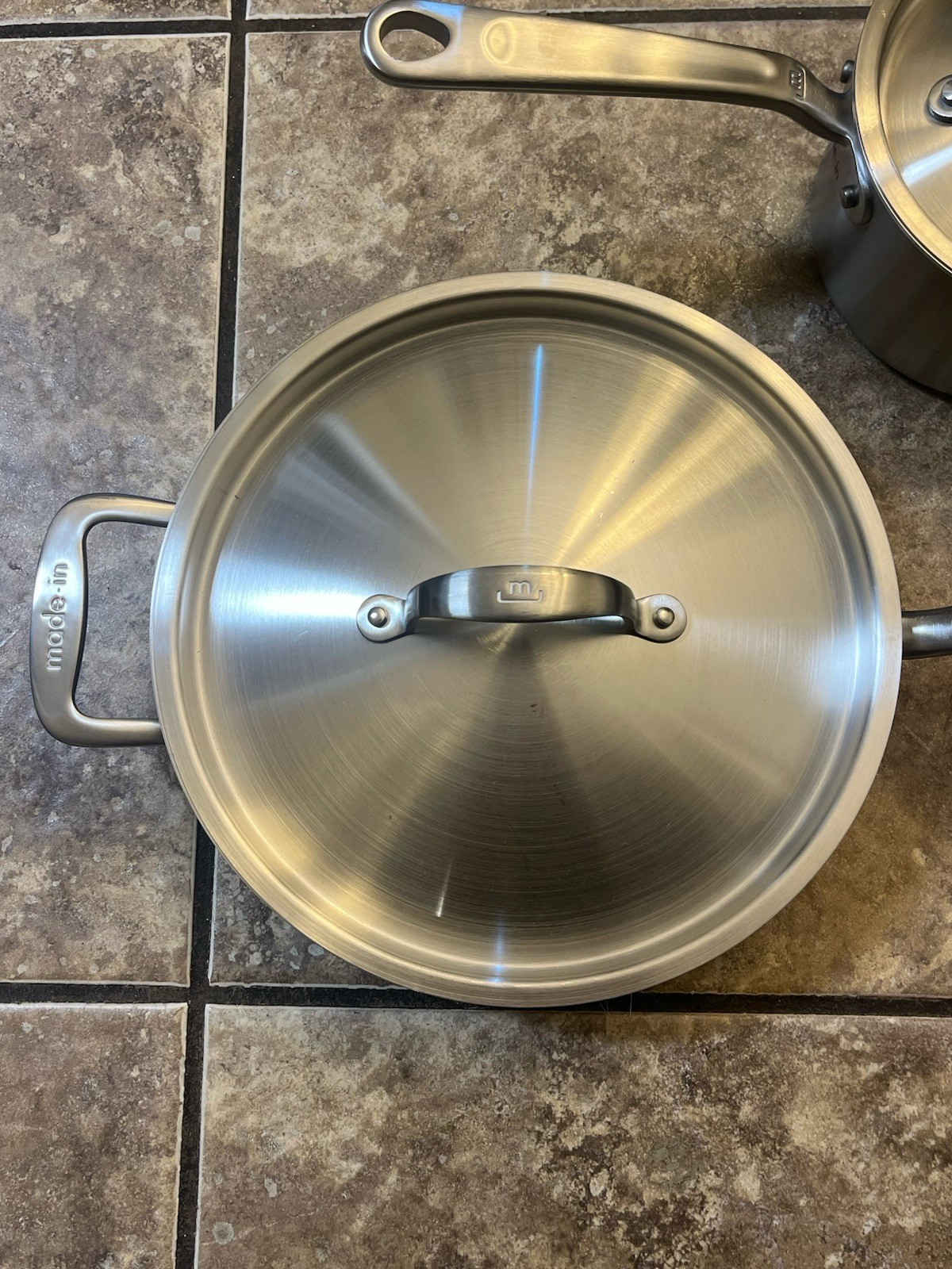 Made In Cookware Stainless 3.5 QT Saute Pan Pot & 2QT Saucepan Made-In Italy