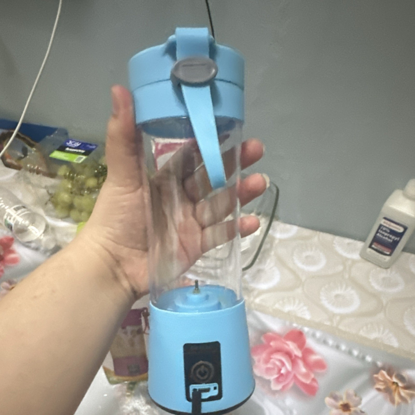 CM-01 Portable Rechargeable Battery-Powered Handheld Personal Blender 380ml Blue