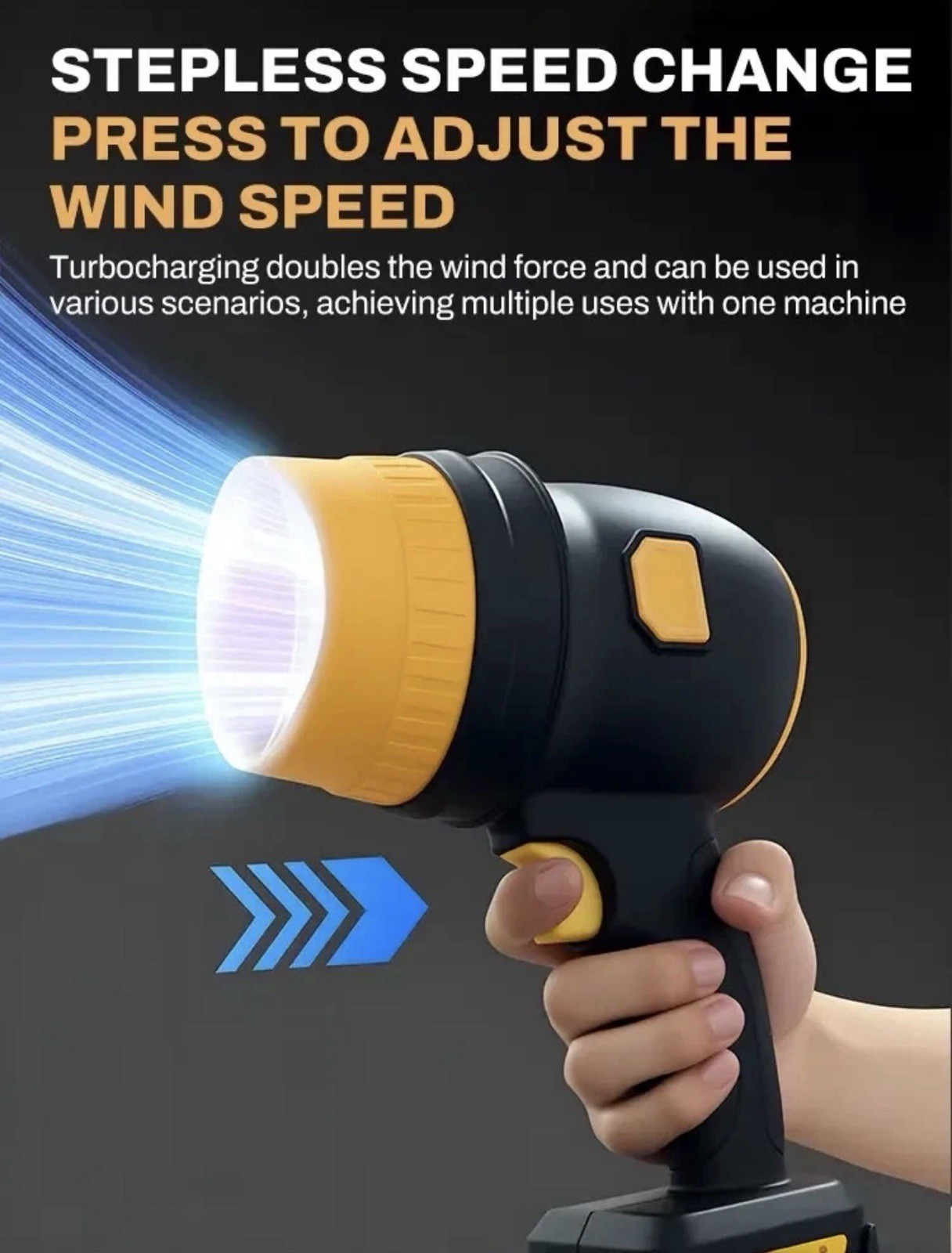40000RPM Electric Air Duster Cordless Jet Dry Blower Portable Handheld Turbo Fan