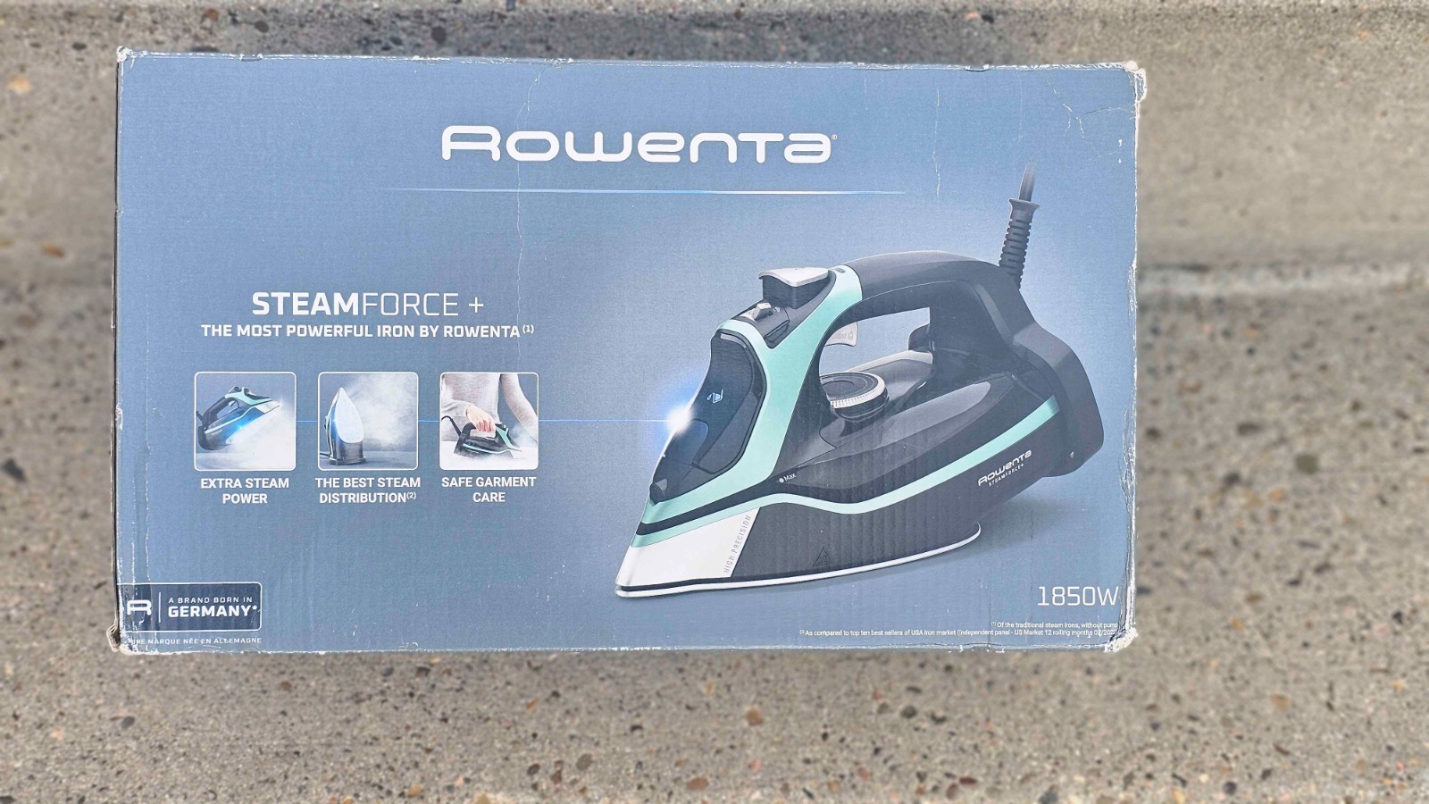 Rowenta Steam Force 1800W Steam Iron, 400 Holes, Digital Display, DW9440