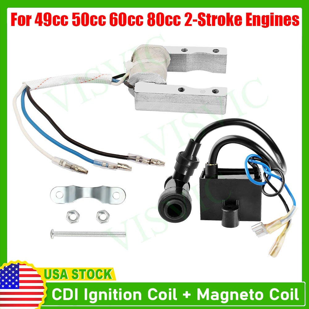 Ignition Coil CDI High Performance For 49cc 60cc 66cc 80cc Motorized Bike