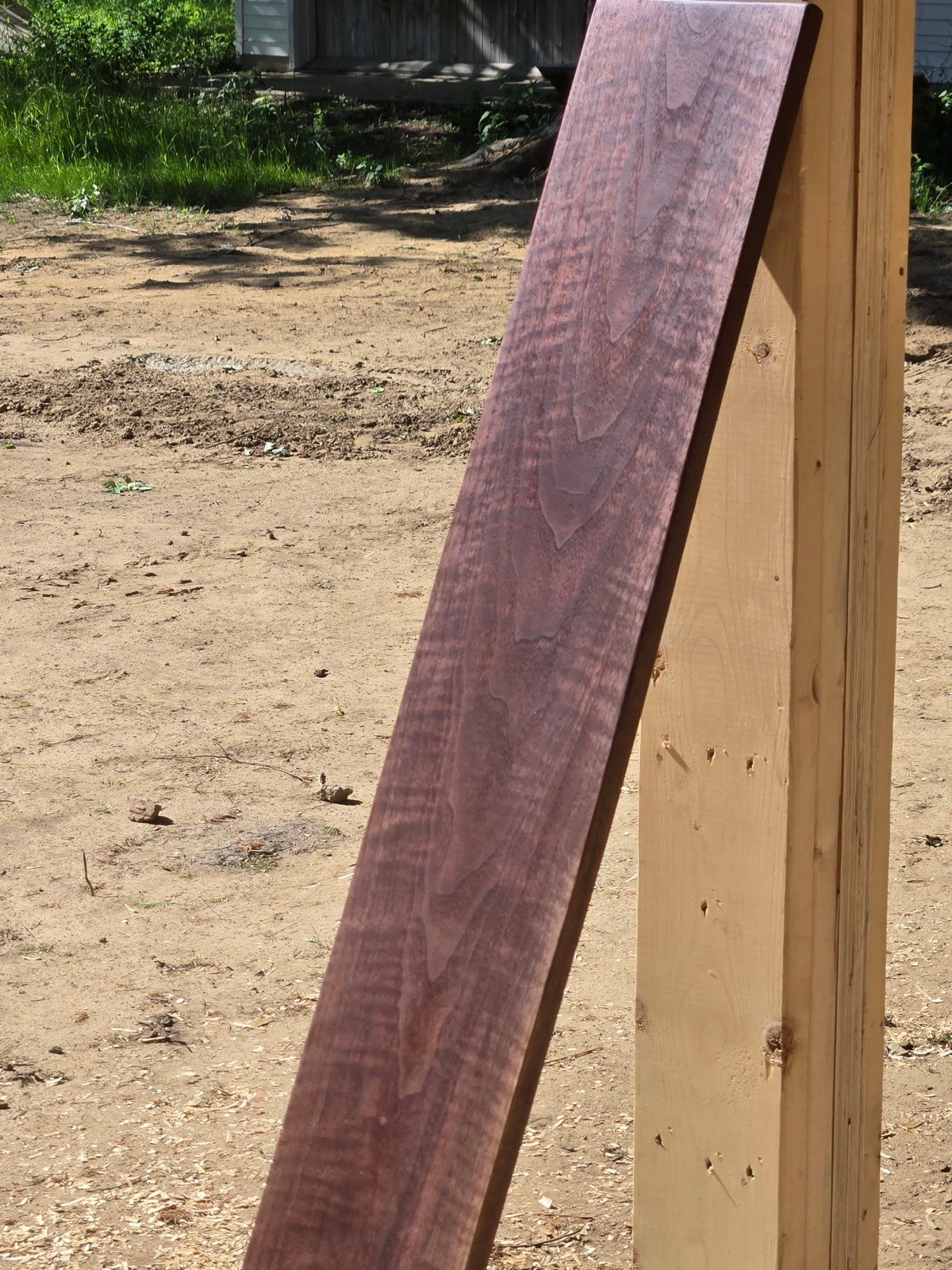 1 In. X 7In. X 42” Curly Highly Figured, Quilted Black Walnut S4S Hardwood Board