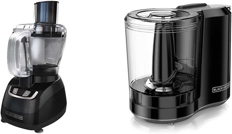 8-Cup Food Processor Food Chute with Pusher Dishwasher-Safe Removable Parts