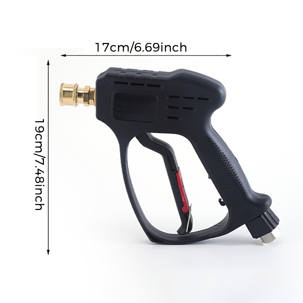 5000PSI Short High Pressure Washer Gun Car Wash w/ Swivel Water Handle 3/8″ Male