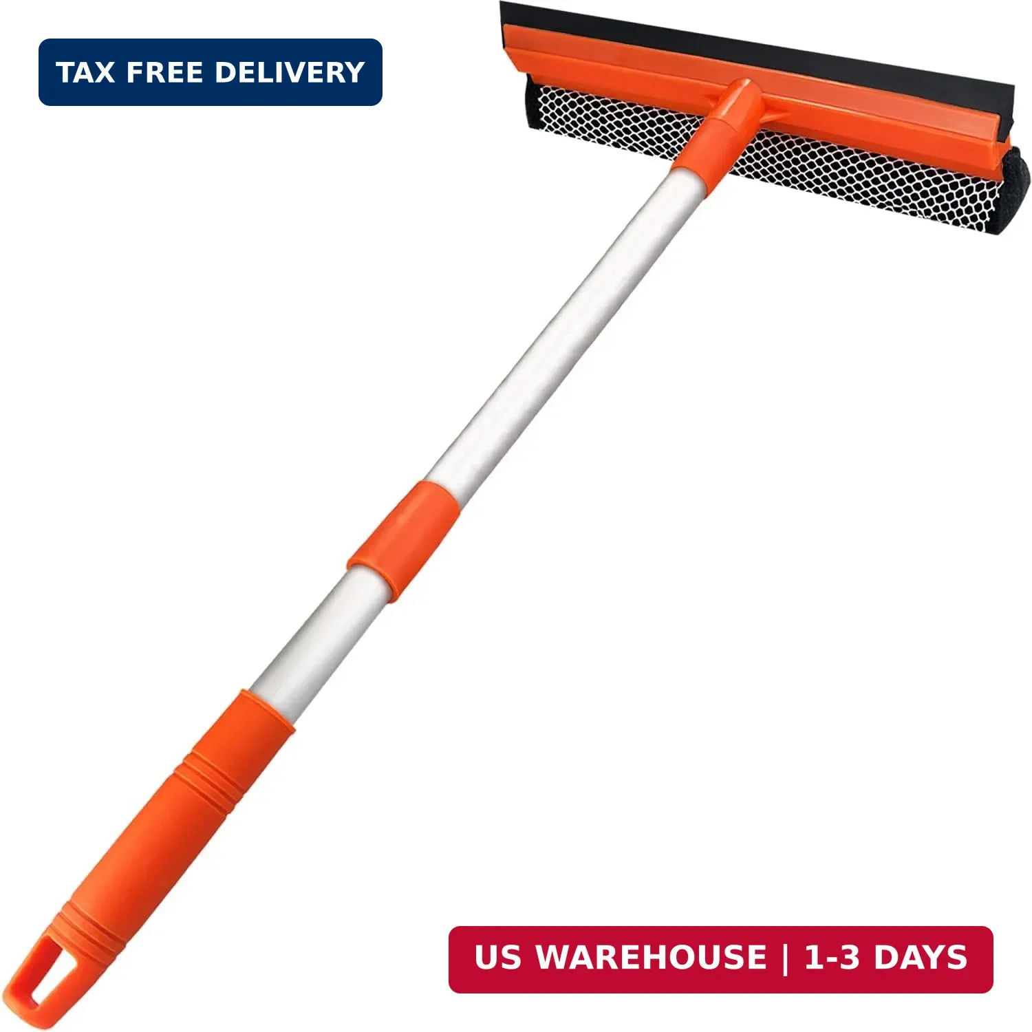 Windshield Cleaner Tool 2 in 1 Car Window Squeegee with Extendable Handle
