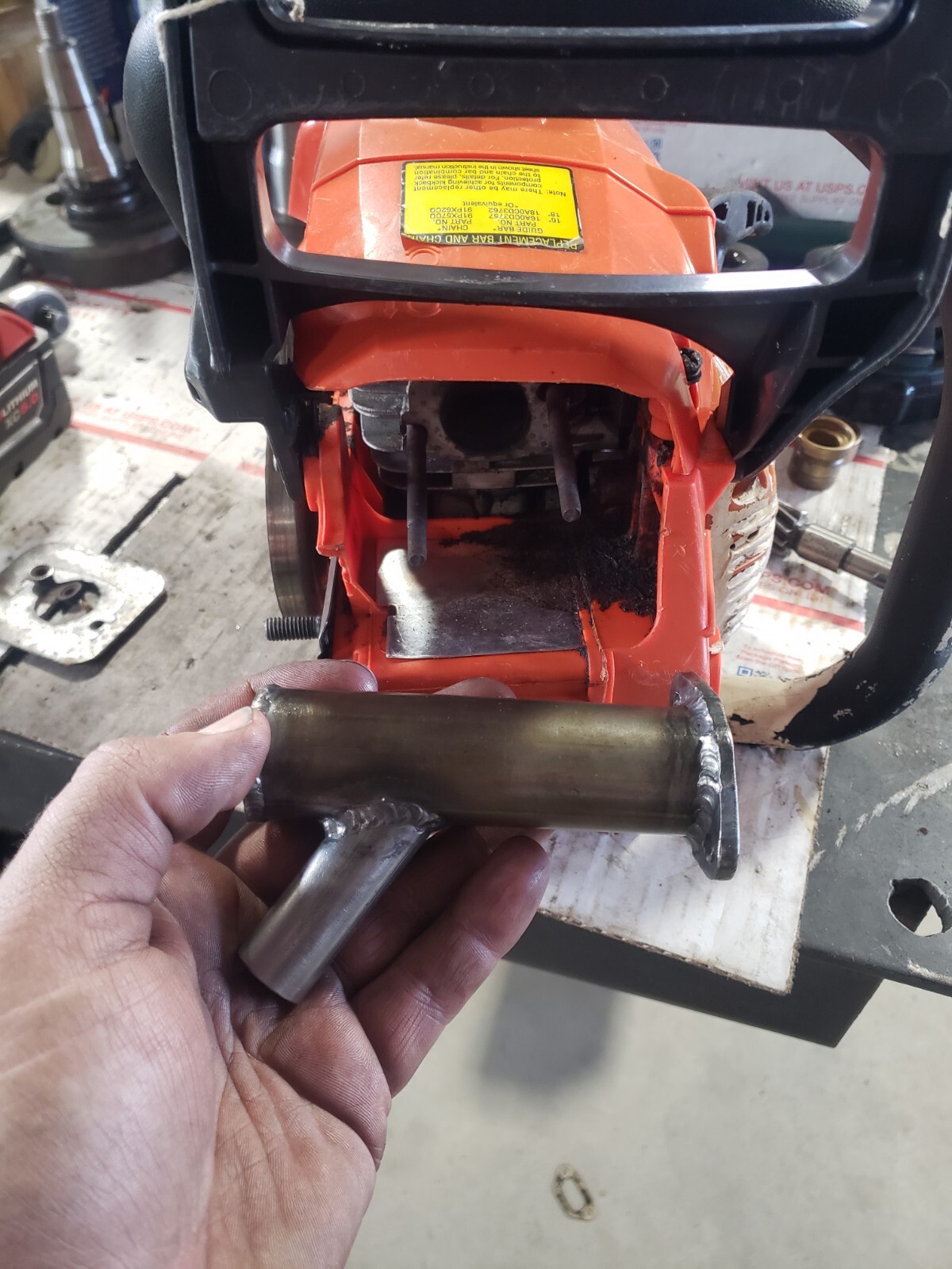 Echo CS-400 Chainsaw Muffler Exhaust Dual Port CS 400 Performance Ported pipe