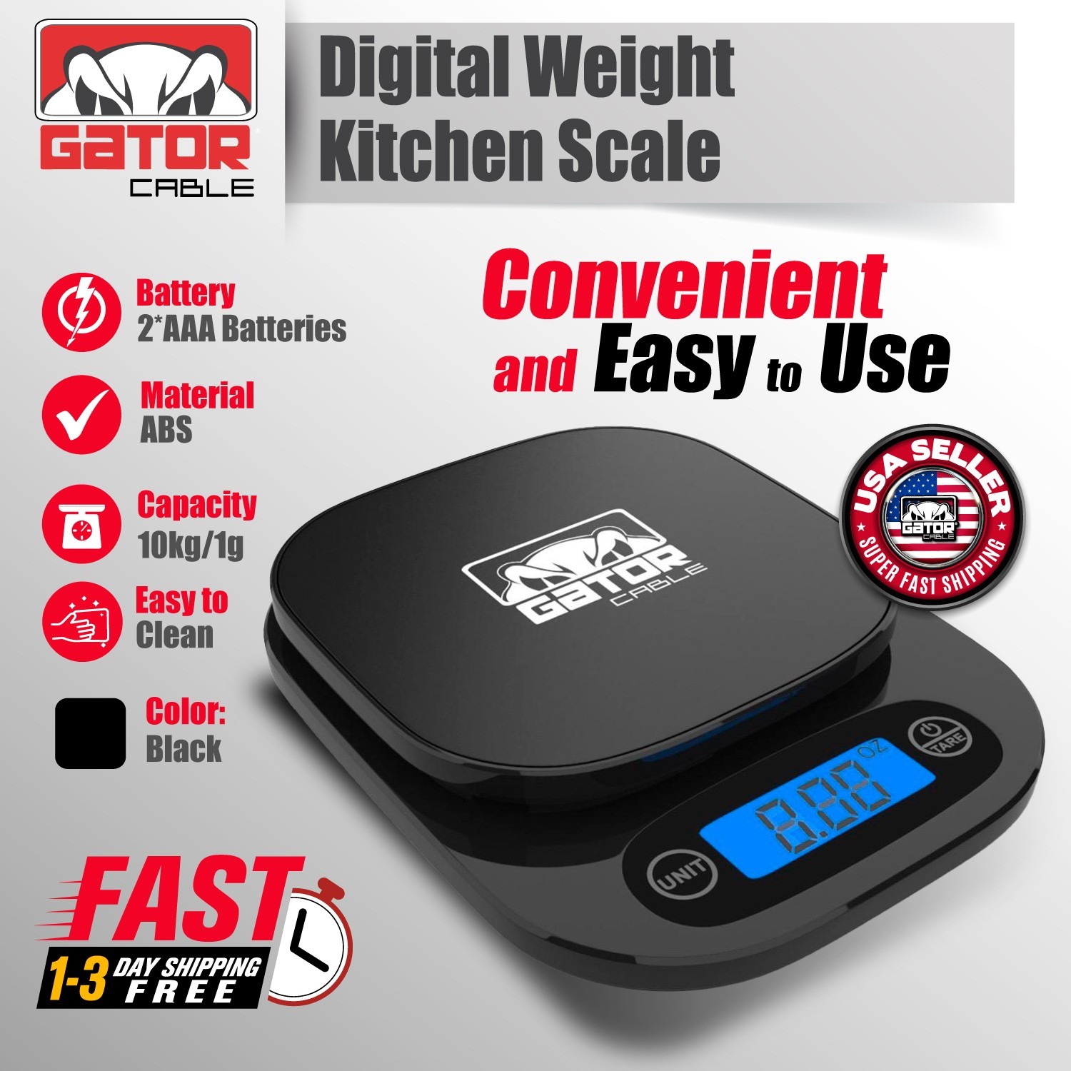 Digital Kitchen Scale Food Diet Multifunction Weight Balance 10,000g 22lb x 0.5g