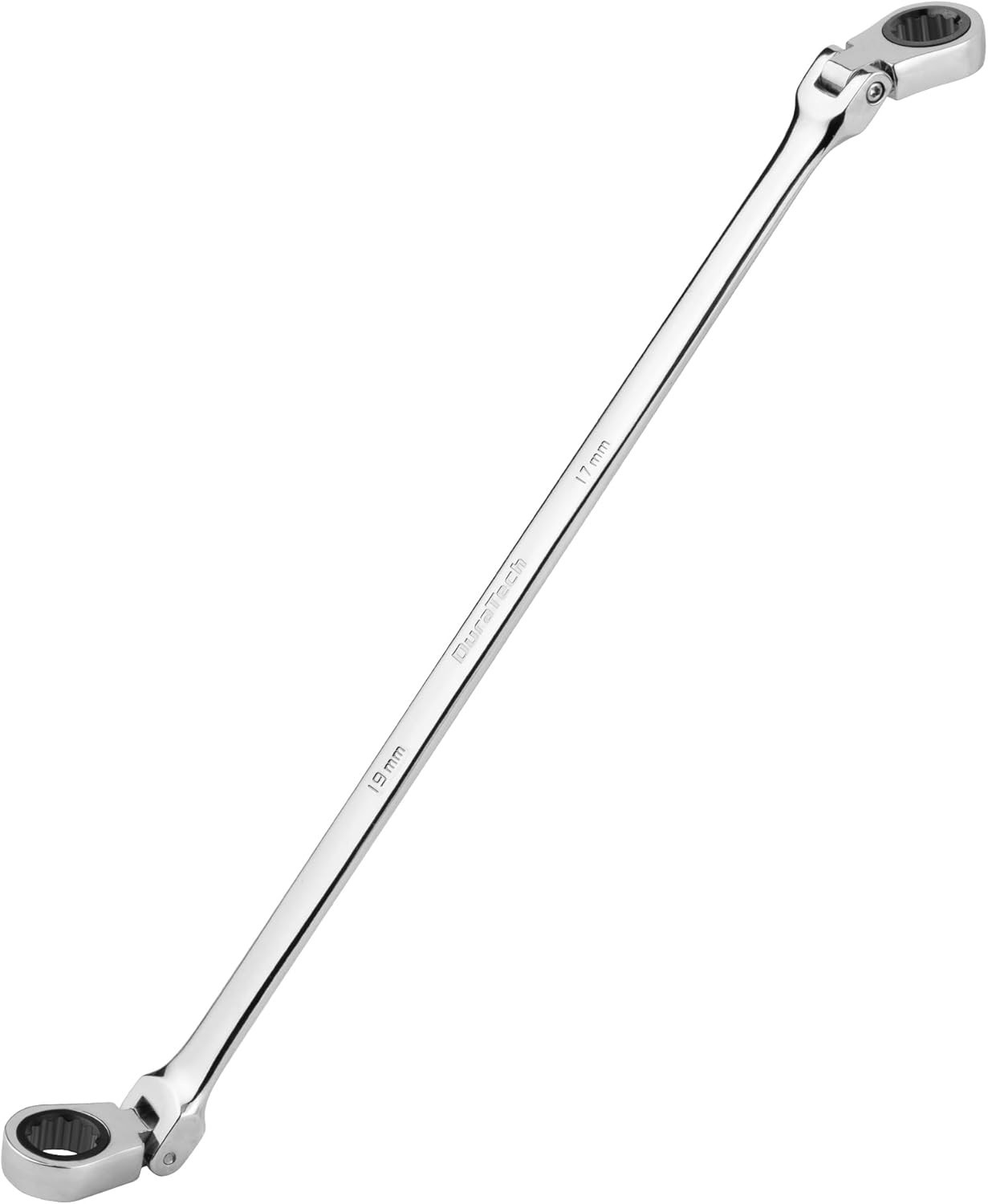 17*19mm Extra Long Flex-Head Ratcheting Wrench – 41cm CR-V Steel