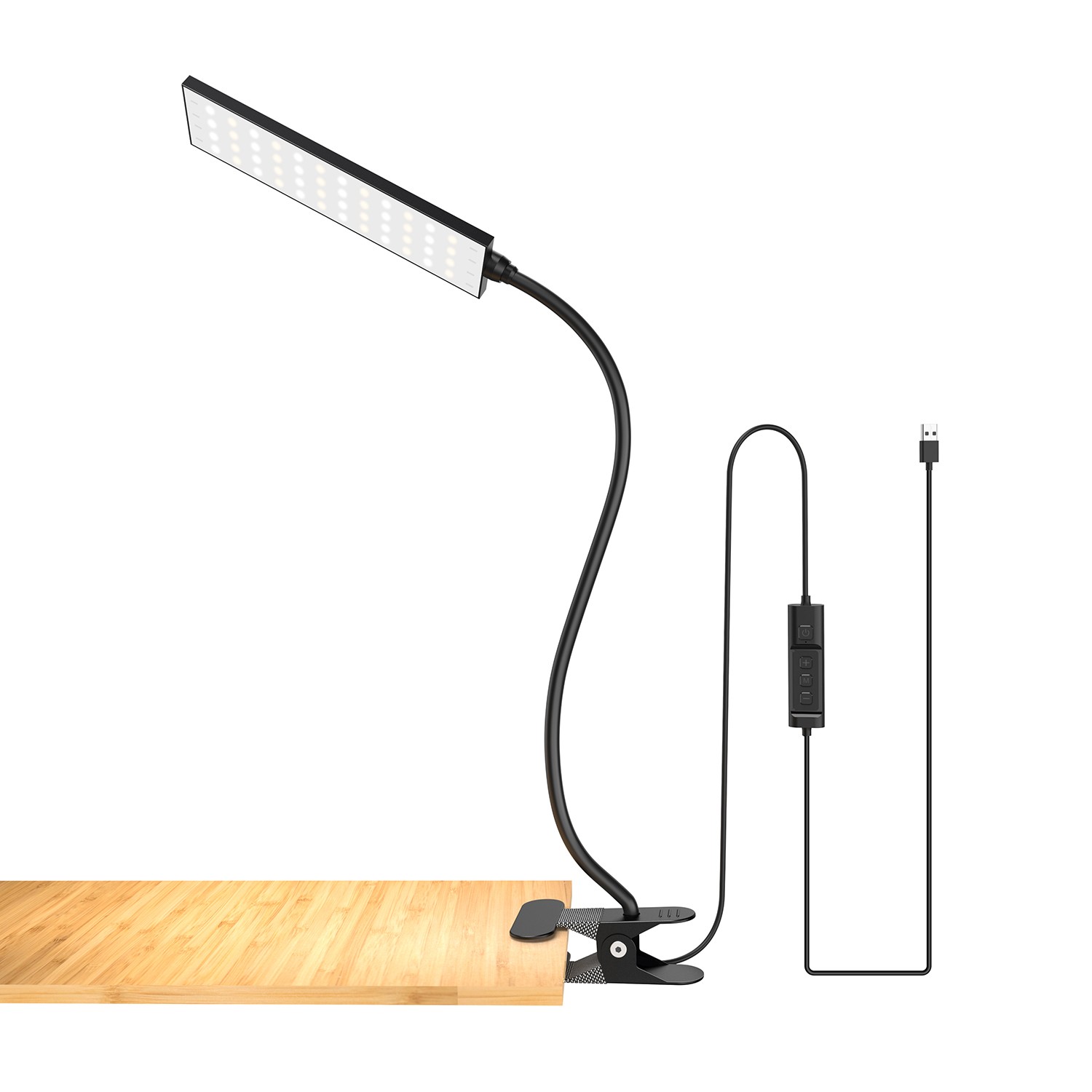 Adjustable LED Lamp Dimmable Clip-On Desk Lamp Flexible Reading Light Flexible