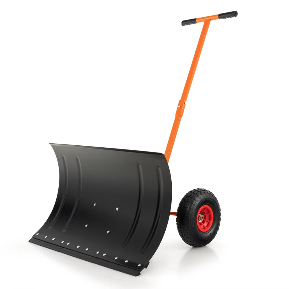Costway 29″ Snow Shovel Heavy-Duty Metal Adjustable Angle & Height Snow Clear