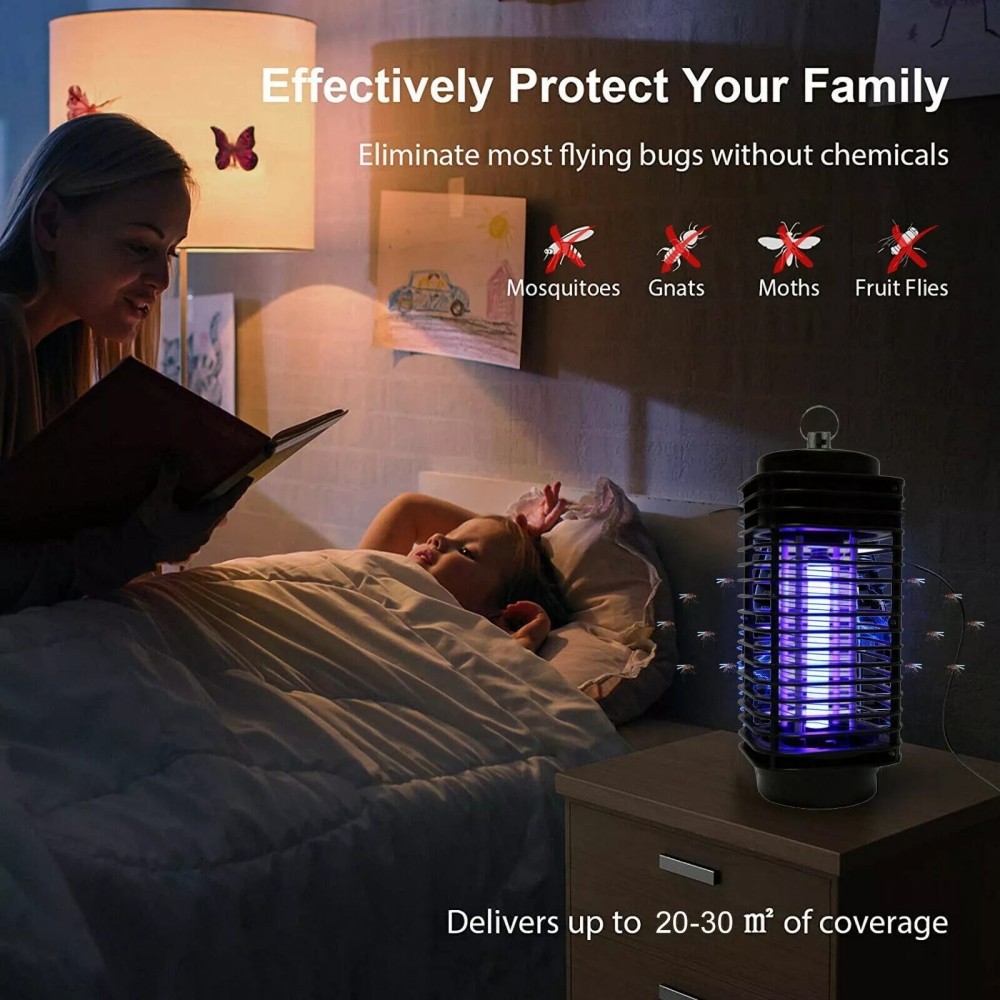 2 Pack Mosquito Fly Bug Insect Zapper Killer Indoor Outdoor Electronic Trap Lamp
