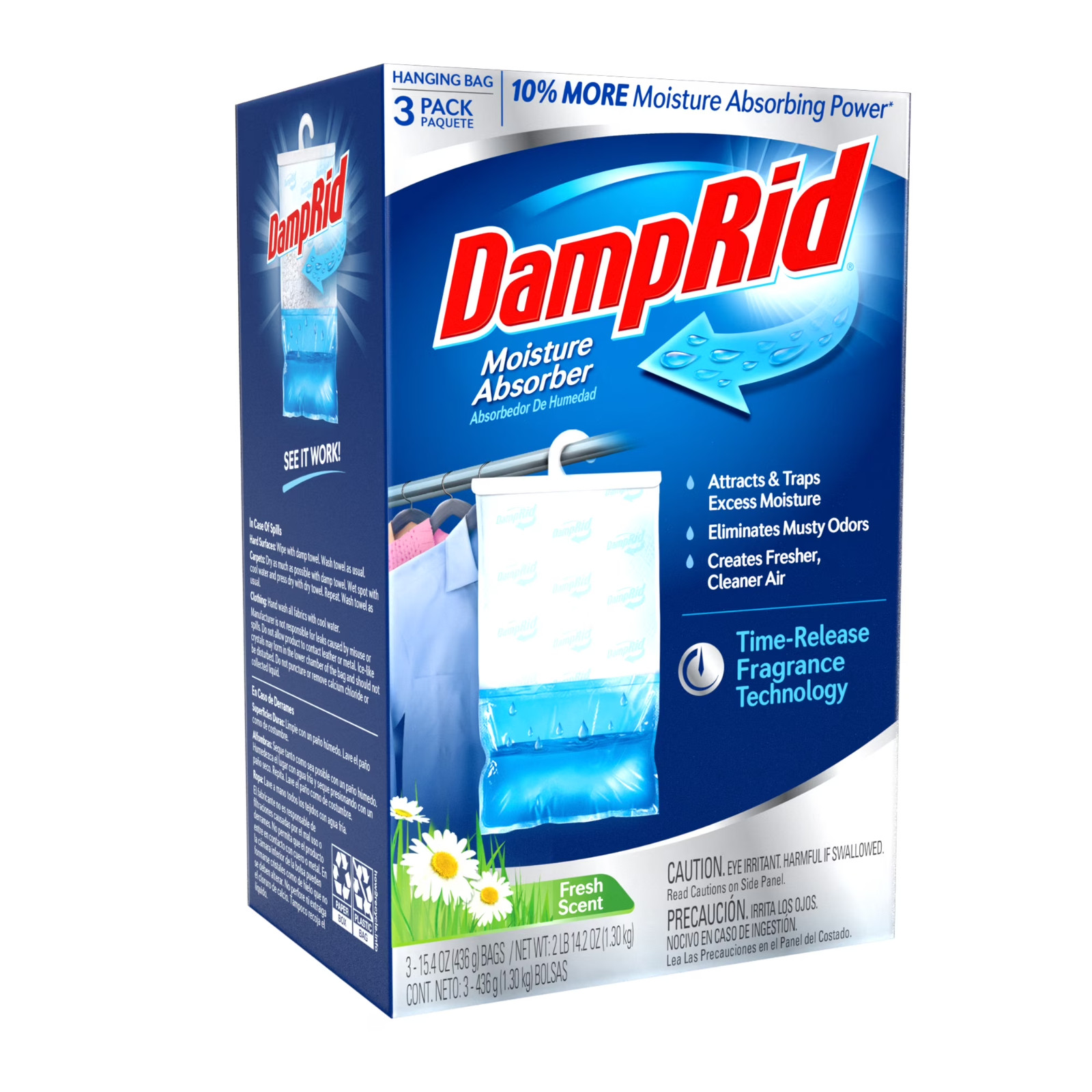 (4 pack) DampRid Fresh Scent Hanging Moisture Absorbers, 3 Count,Free ship