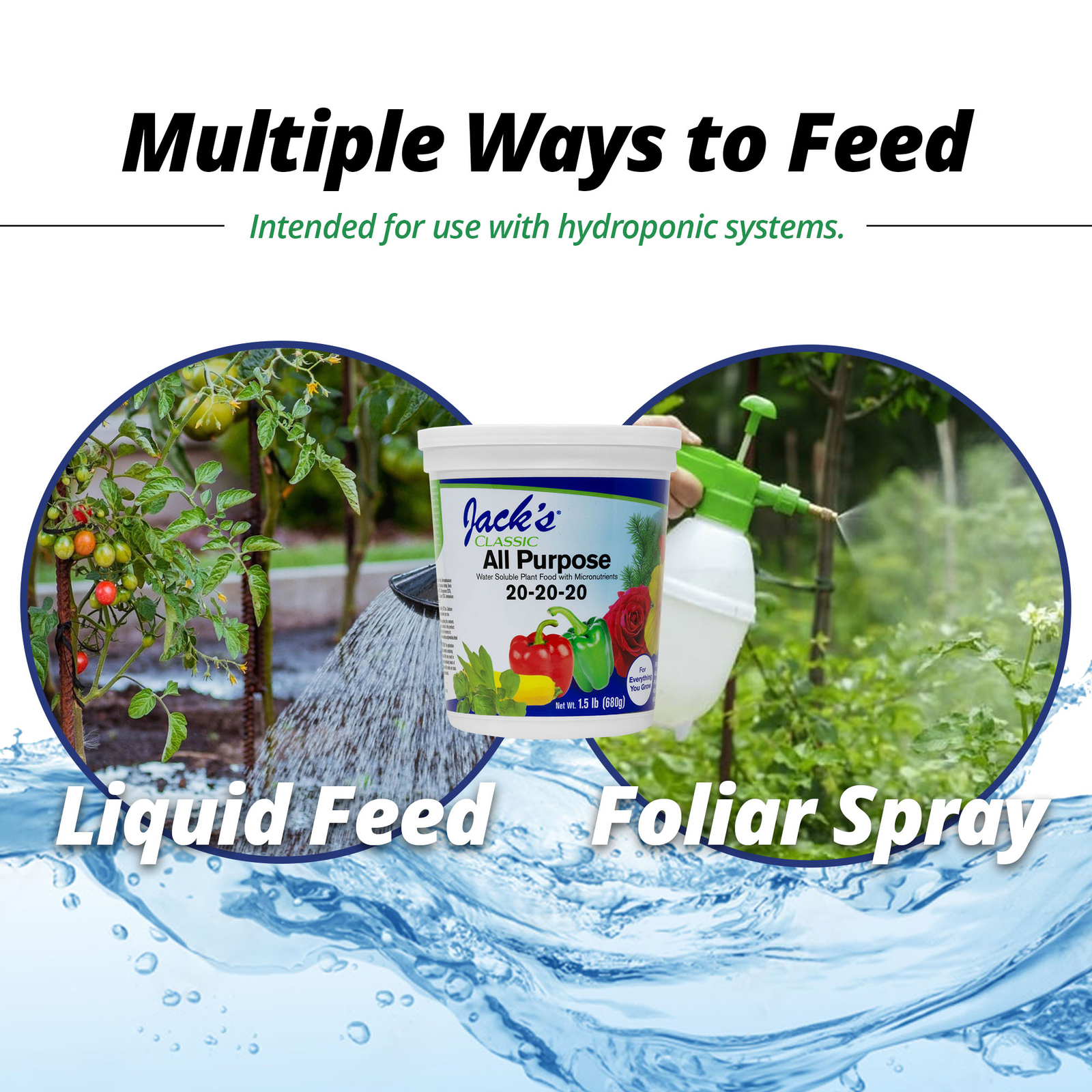 Jack’s Classic 20-20-20 All Purpose Water-Soluble Fertilizer, 1.5lbs
