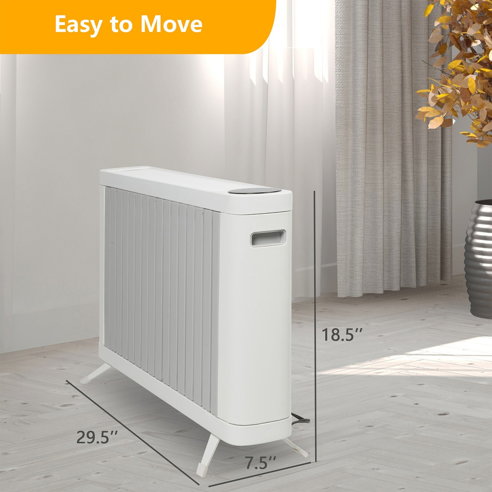 VILOBOS 1500W Portable Electric Space Heater Adjustable Thermostat Timer Remote