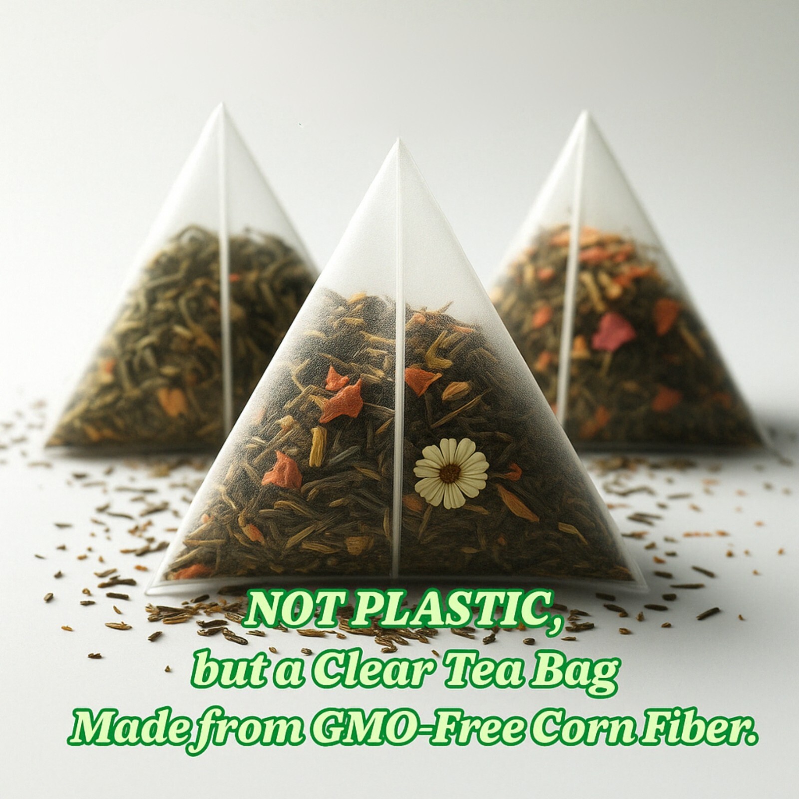 Organic Turmeric, Ginger & Cinnamon – 100 Tea Bags | Plant-Based Pyramid Tea Bag