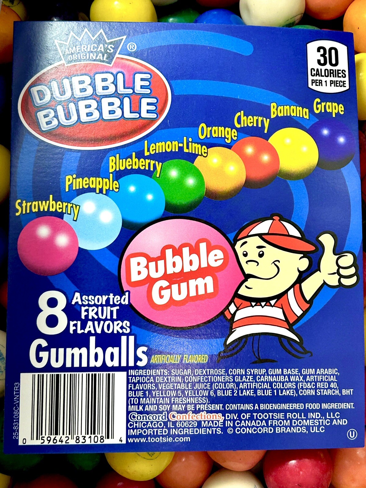 Double Bubble 0.5 Inch mini Gumballs Bulk Candy 1LB 2LB 3LB 5LB Assorted Flavors