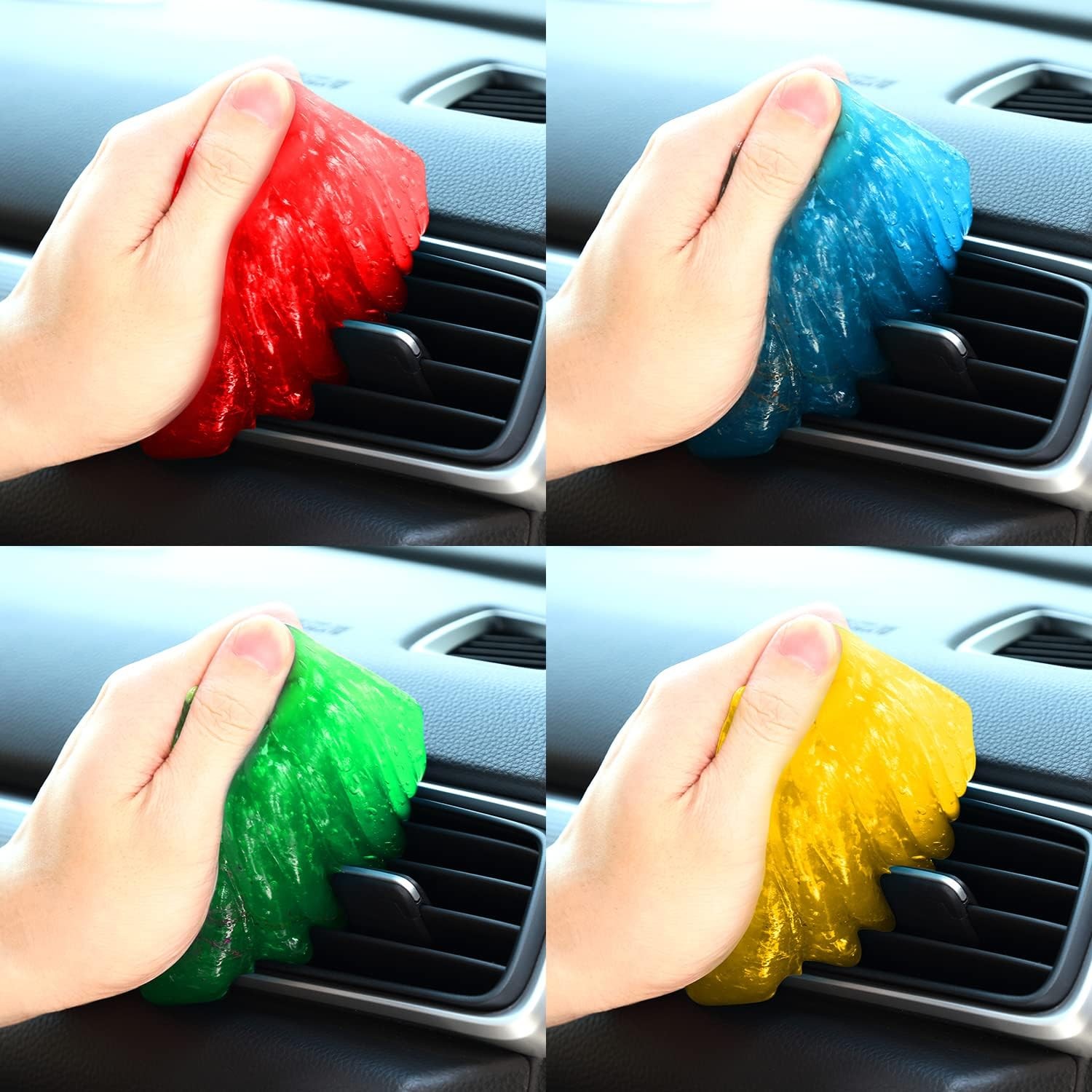 DNA MOTORING 4 Pack Car Cleaning Gels Auto Detailing Tools Cleaning Putty Car