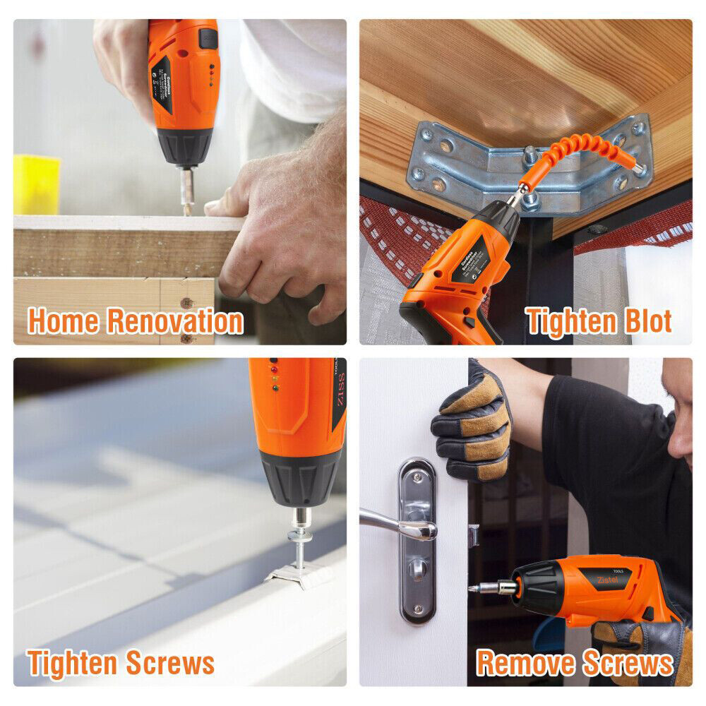 48IN1 Cordless Electric Screwdriver Rechargeable Drill Driver Power Tool Bit Set