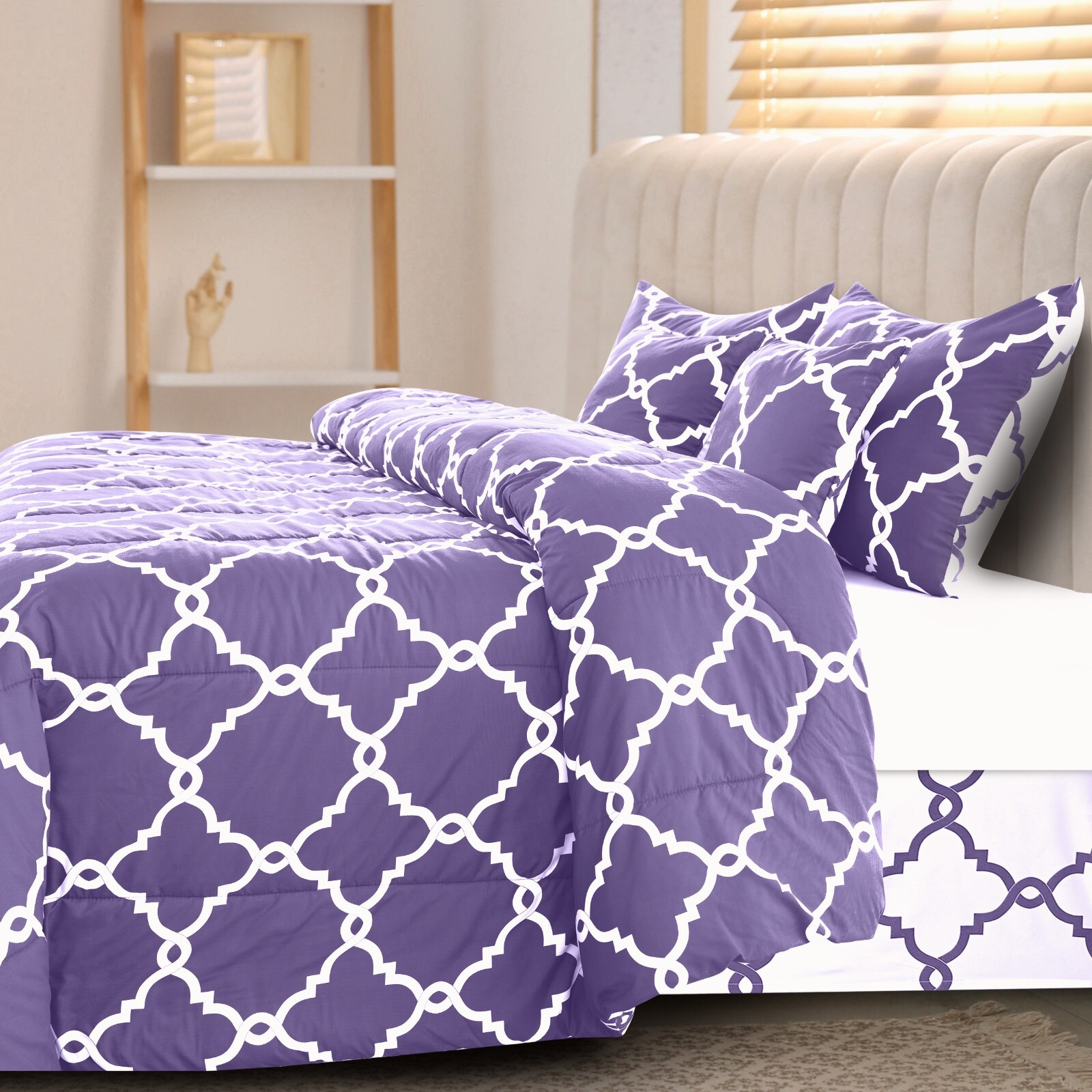 5 Piece Comforter Set Bed in a Bag All Season Reversible Bedding Comforter Set